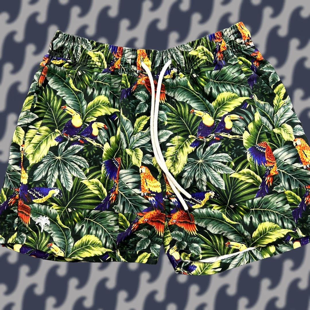 OAS OAS Mens Trunks Size 4XL Floral Beach Shorts Drawstring Athletic Casual Multicolor Small Summer Mens Size US 29 - 1 Thumbnail