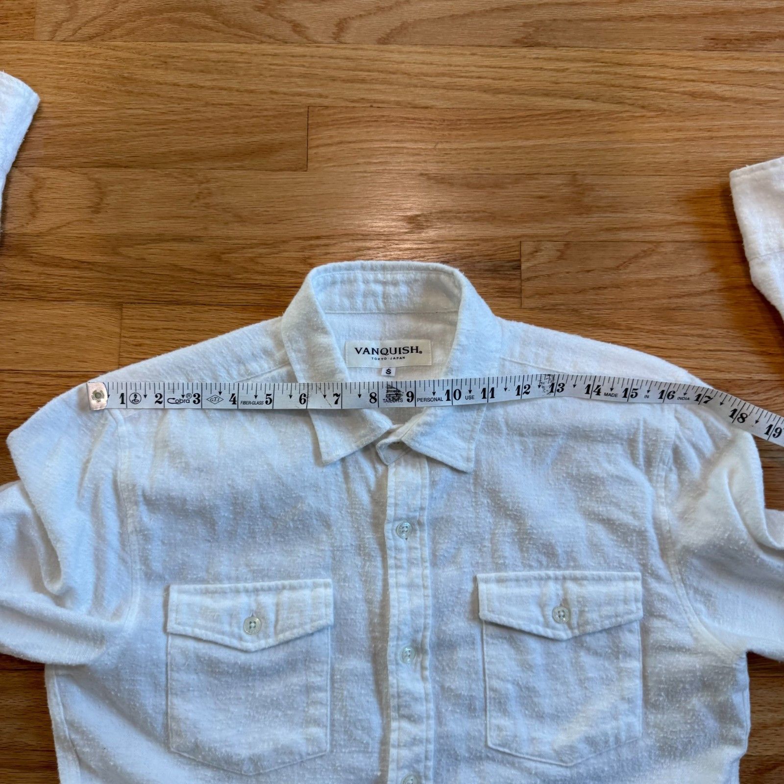 Fragment Design × Vanquish Vanquish Japan White Cotton Slub Button Up Shirt Size US S / EU 44-46 / 1 - 2 Thumbnail