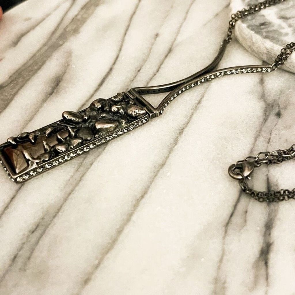 Other Cris Barros Abstract Necklace Brazil Black Gunmetal Pendant Size ONE SIZE - 4 Thumbnail
