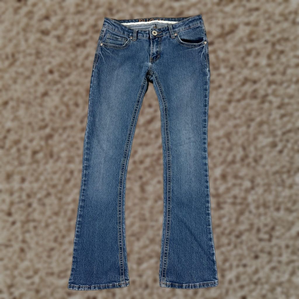 Vintage Rue 21 Jeans Women 28x29 Blue Denim Slim Bootcut Medium Wash Low Cotton Size 27" / US 4 / IT 40 - 1 Thumbnail