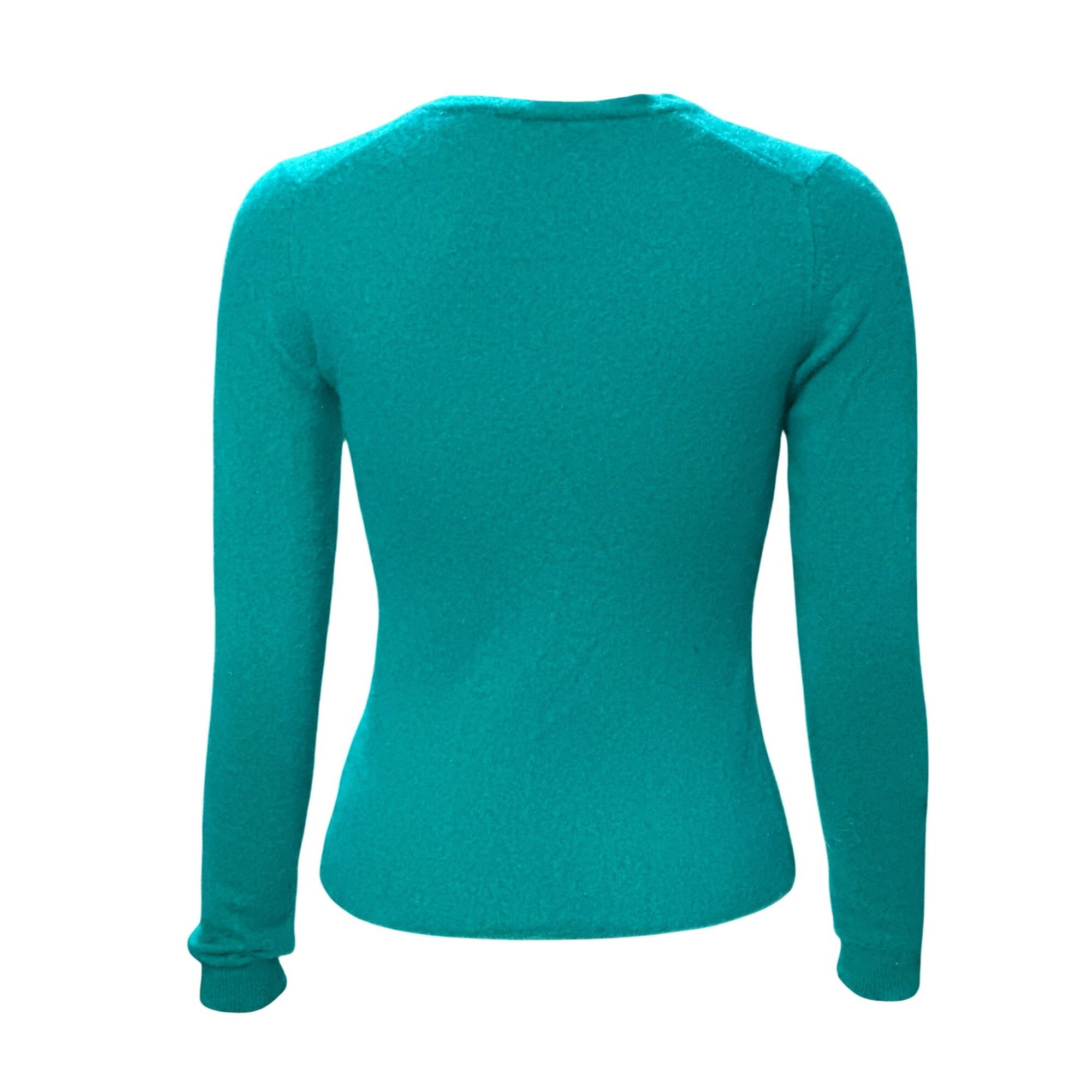 Uniqlo CCC Uniqlo Cashmere Teal V Neck Long Sleeve Sweater Ribbed C Size XS / US 0-2 / IT 36-38 - 3 Thumbnail