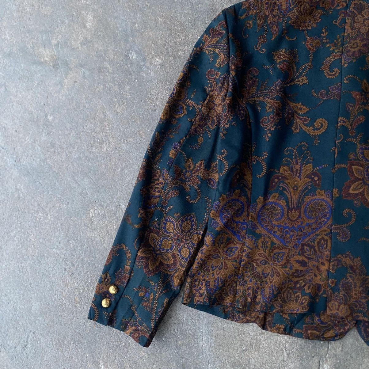 Burberry ‼️LAST DROP‼️Burberry Vintage Floral Paisley Blazer Jacket Size S / US 4 / IT 40 - 11 Thumbnail