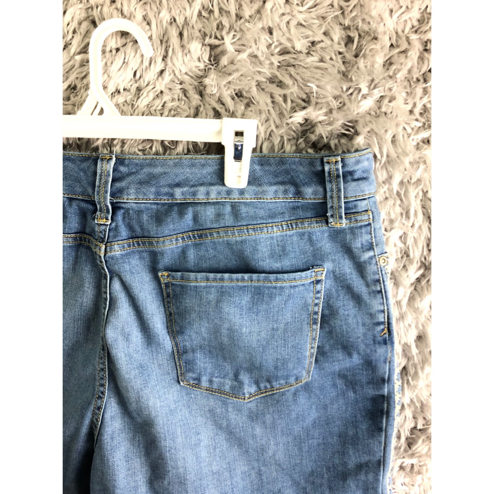 Vintage St. John's Bay Womens Size 16 Mid Rise Boyfriend Blue Denim Jean Shorts Size 38" / US 16 / IT 52 - 5 Thumbnail