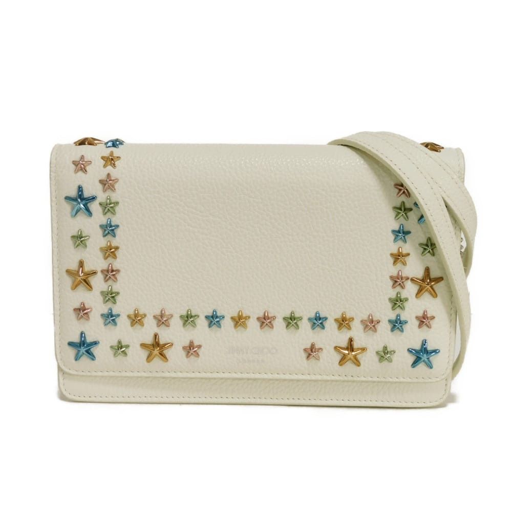 Jimmy Choo Jimmy Choo JIMMY CHOO PALACE Soft Grained Calf Leather Chain Wallet Shoulder Bag Leather Shoulder Bag PALACEUUF8866 DUTY FREE for USA Size ONE SIZE - 1 Thumbnail