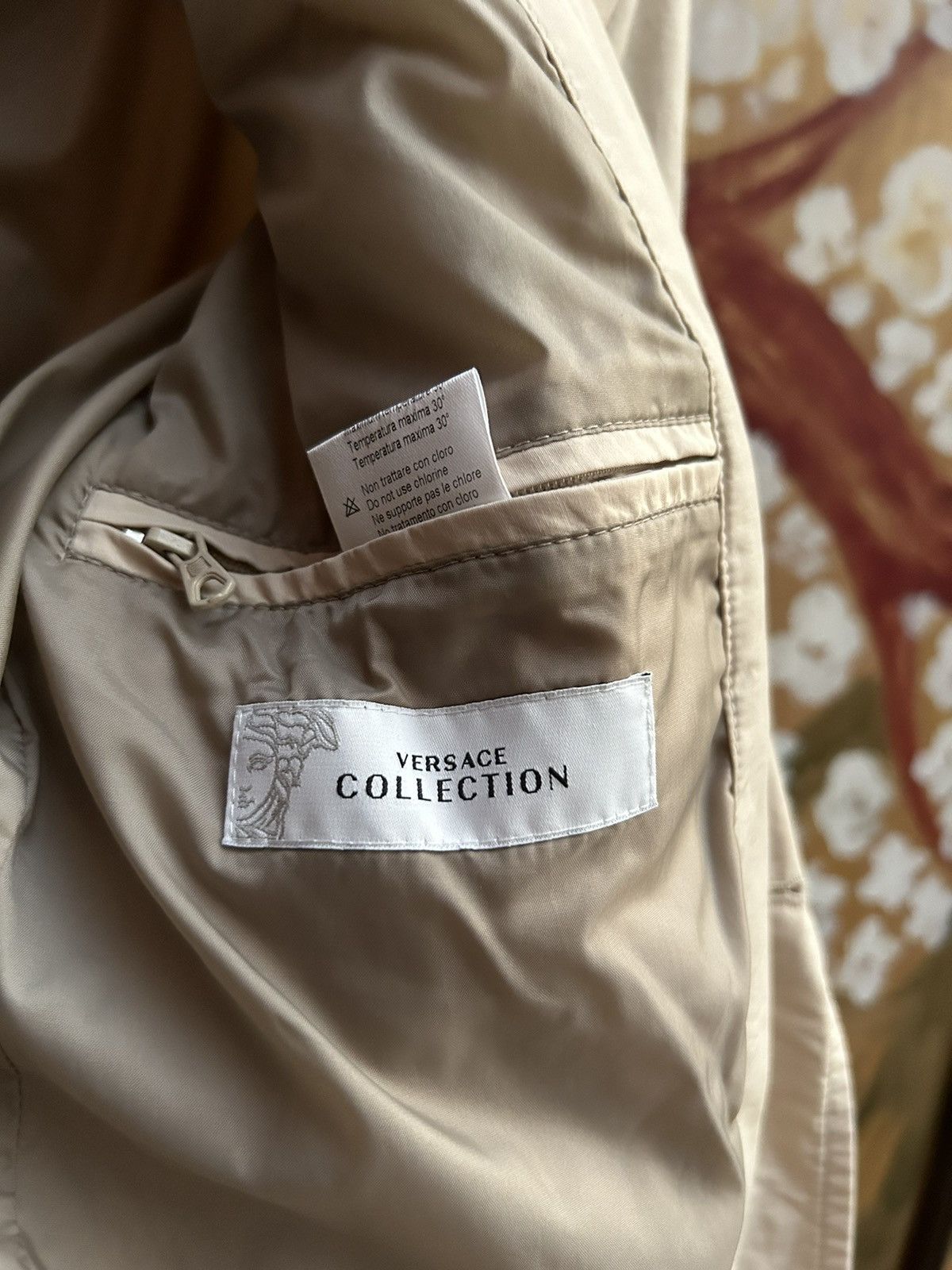 Versace × Vintage Versace Collection Beige 2 Button Sport Coat Size 50L - 6 Thumbnail