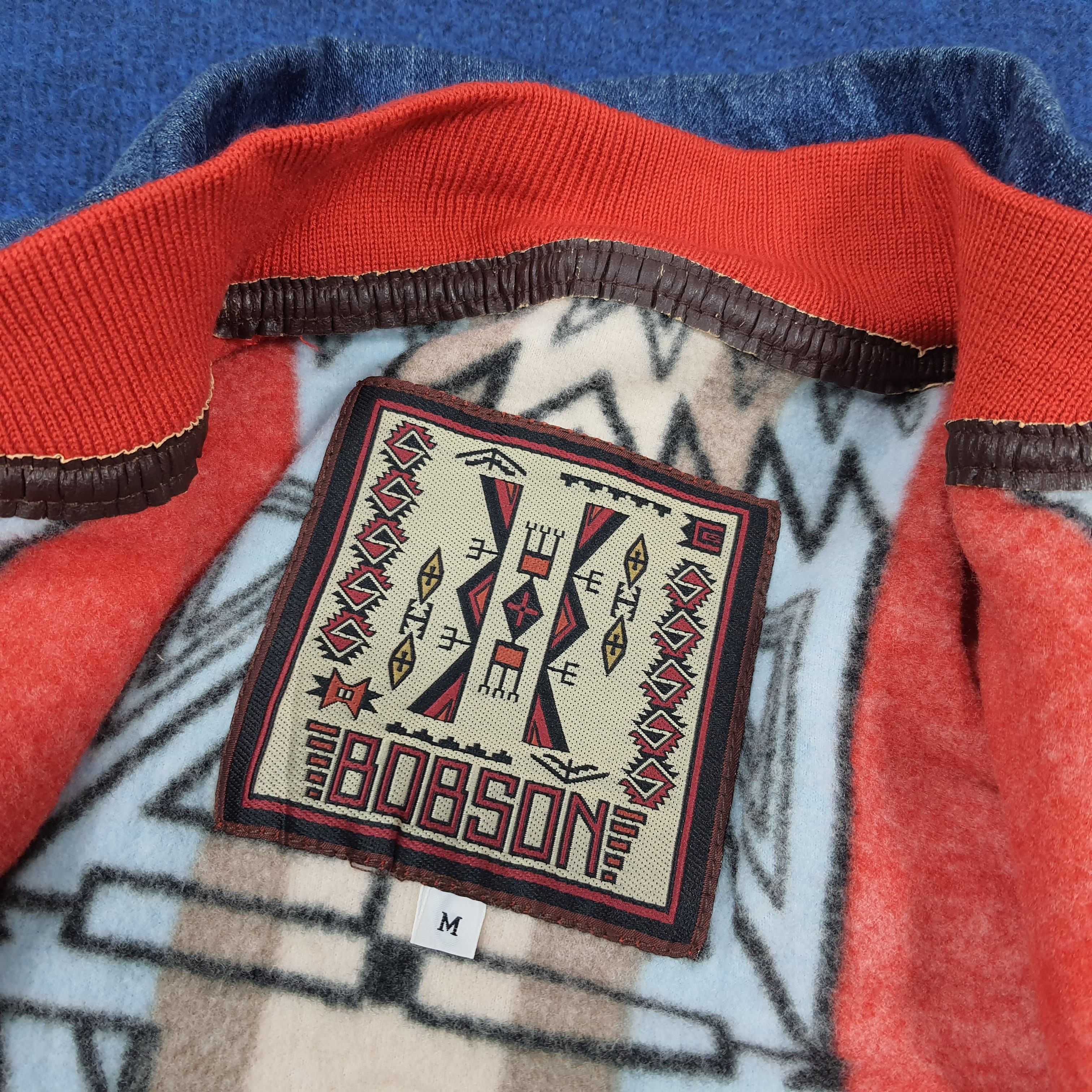 Vintage BOBSON Japan Denim Chore Jacket Blanket Lined Native Tribal Size US L / EU 52-54 / 3 - 5 Thumbnail