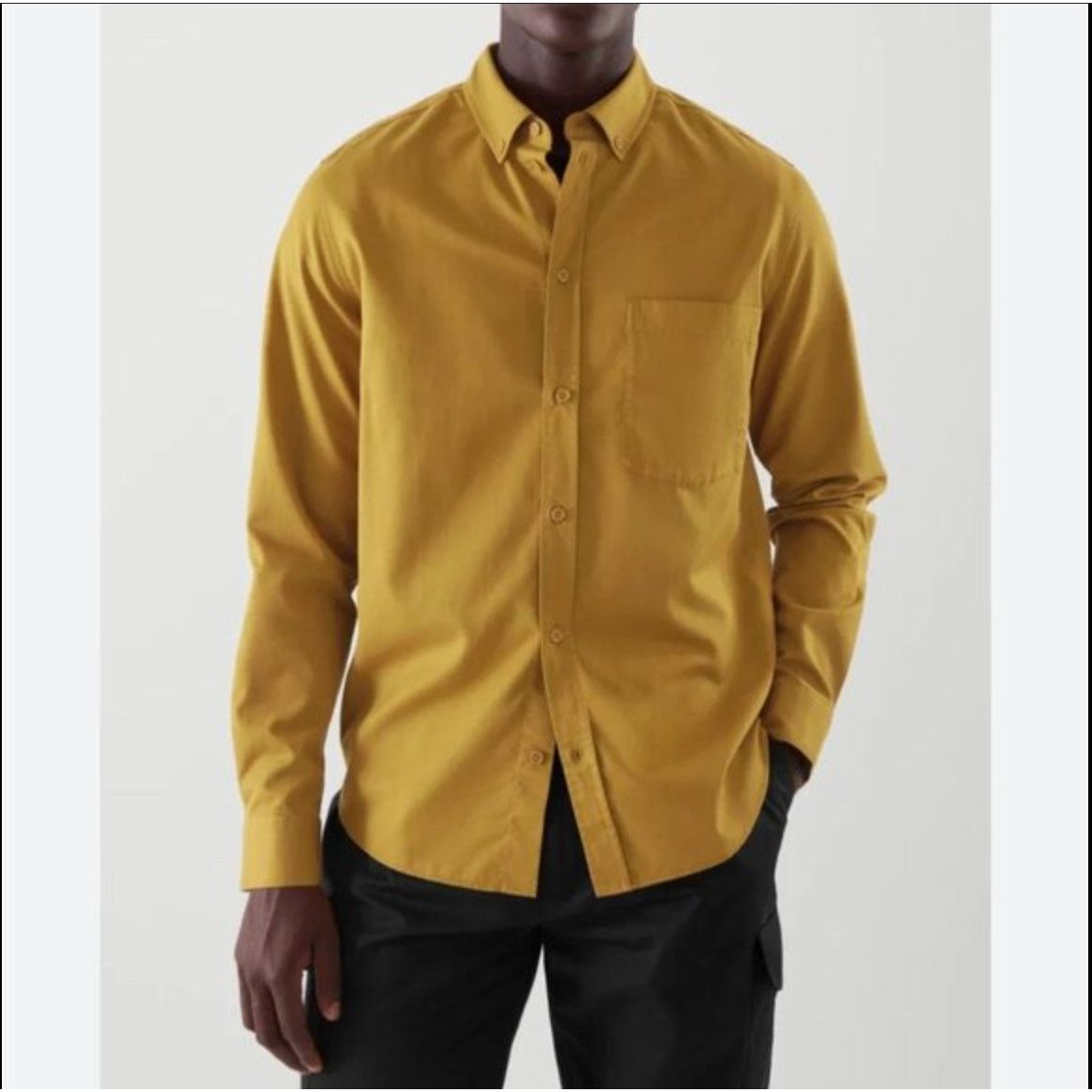 Cos COS Relaxed Fit Casual Button Down Shirt Cotton Yellow M Size US M / EU 48-50 / 2 - 1 Thumbnail