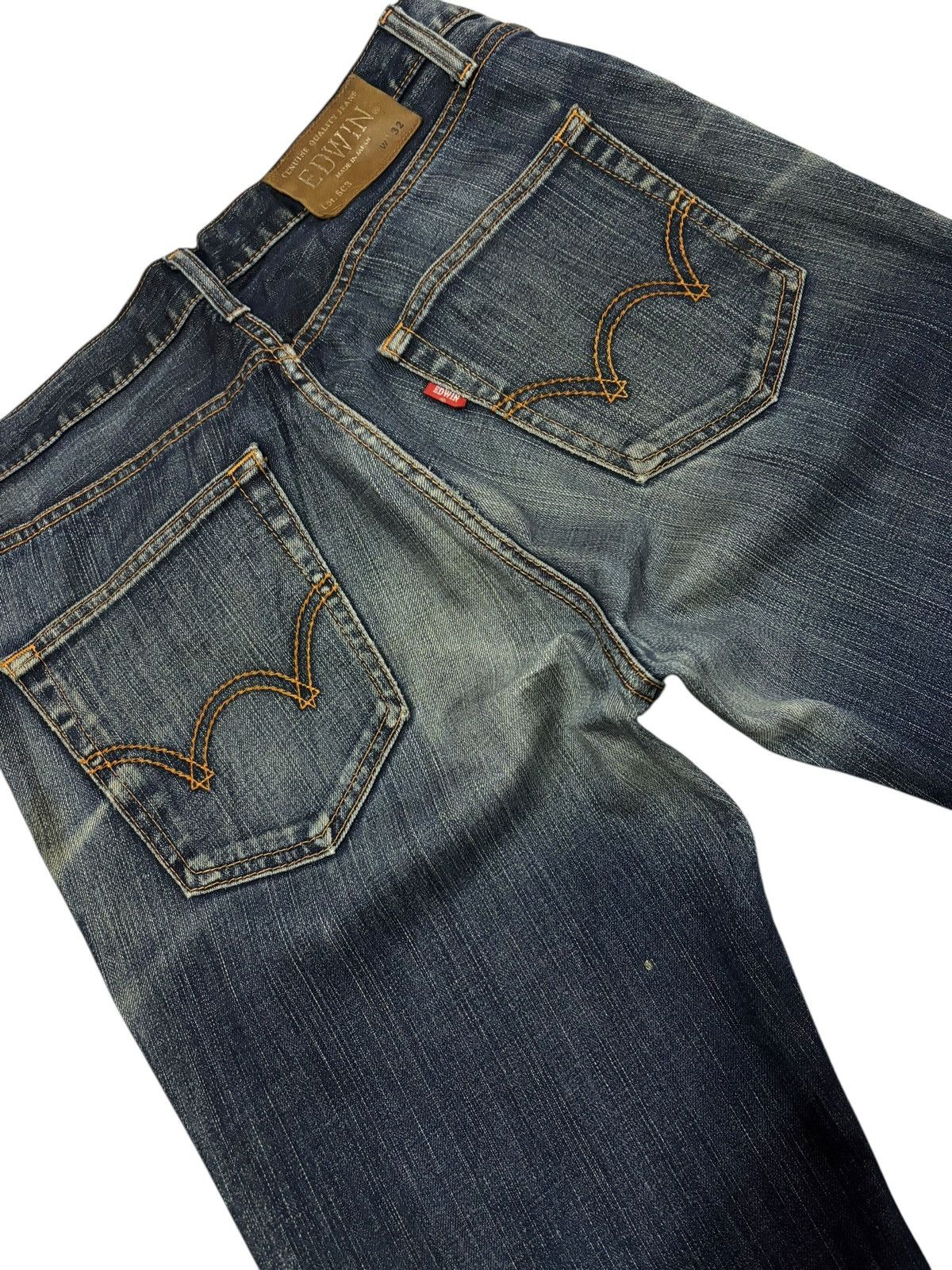 Edwin Vtg Edwin Japan 503 Distressed Jeans Size US 32 / EU 48 - 6 Thumbnail