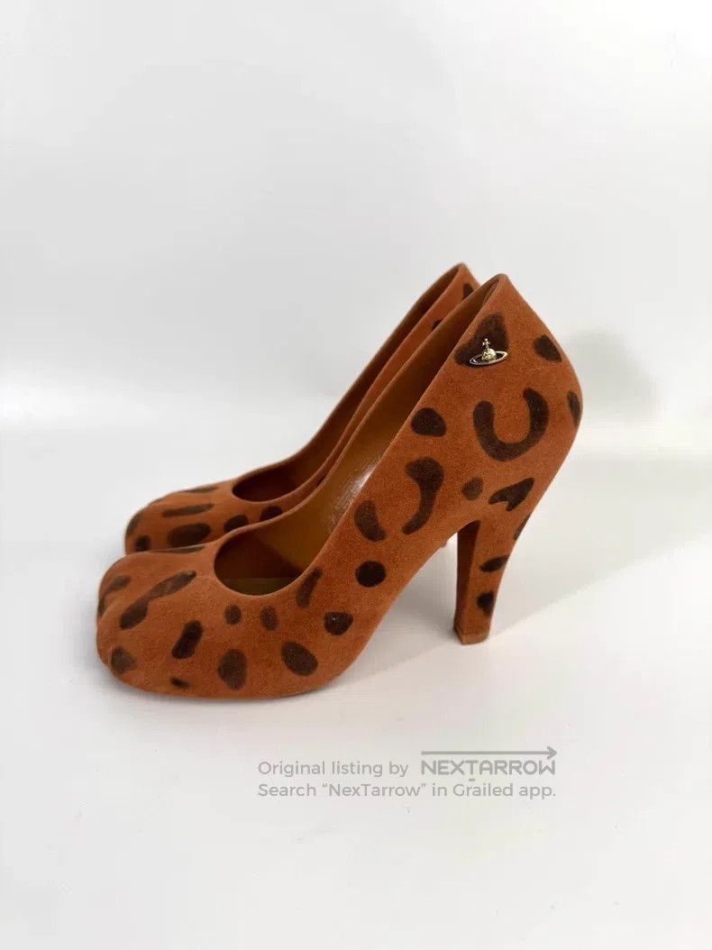 Vivienne Westwood Vivienne Westwood Orange Cat Paw Velvet High Heel Shoes Size US 4.5 / IT 34.5 - 3 Thumbnail