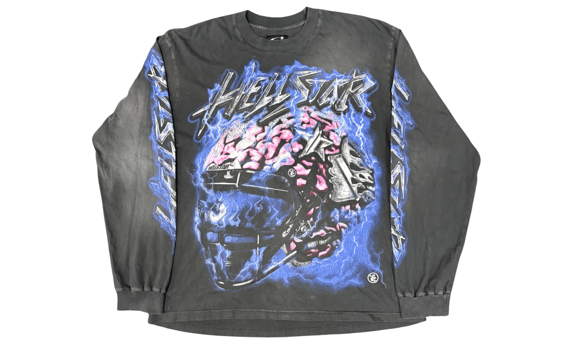 HELLSTAR Powered By The Star Black Longsleeve T-Shirt (PreOwned) Size US XL / EU 56 / 4 - 1 Thumbnail