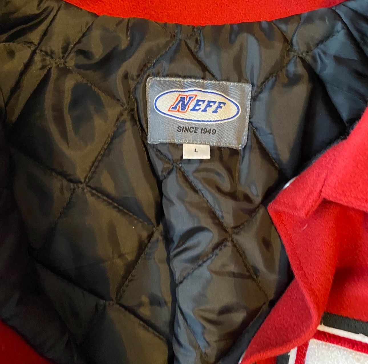 NEFF Random Red/Neff Varsity Jacket Size US L / EU 52-54 / 3 - 3 Thumbnail