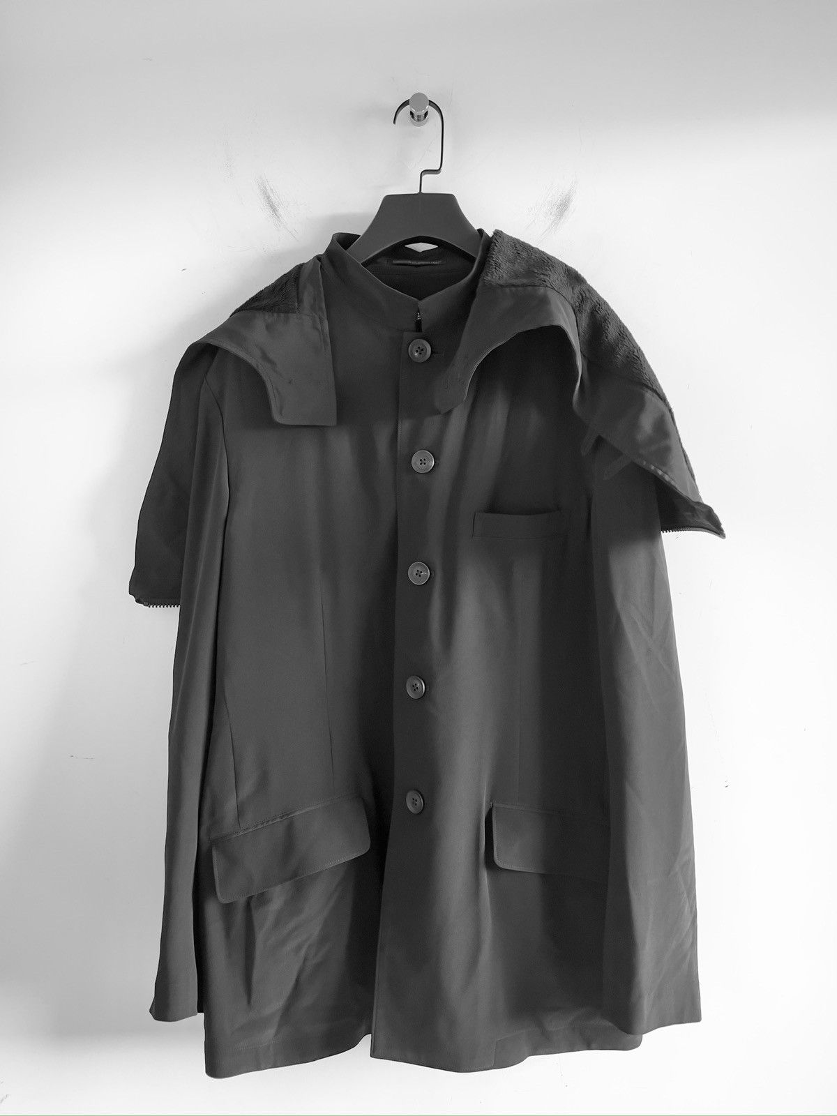 Yohji Yamamoto Yohji Yamamoto Pour Homme 21aw SILK BOA HOODED JACKET BLAZER Size US L / EU 52-54 / 3 - 10 Thumbnail