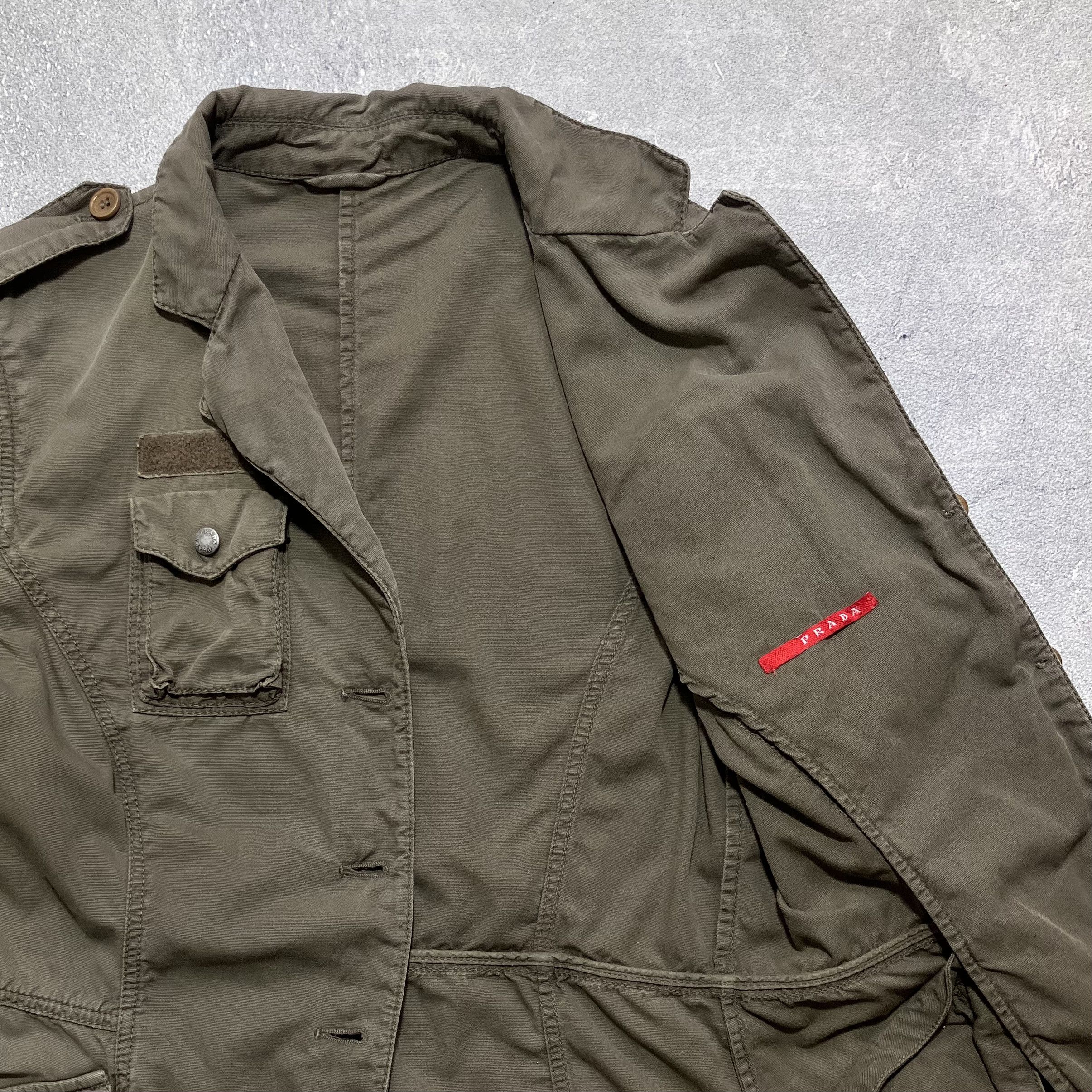 Prada Prada early 2000's green military blazer jackets Size US S / EU 44-46 / 1 - 5 Thumbnail