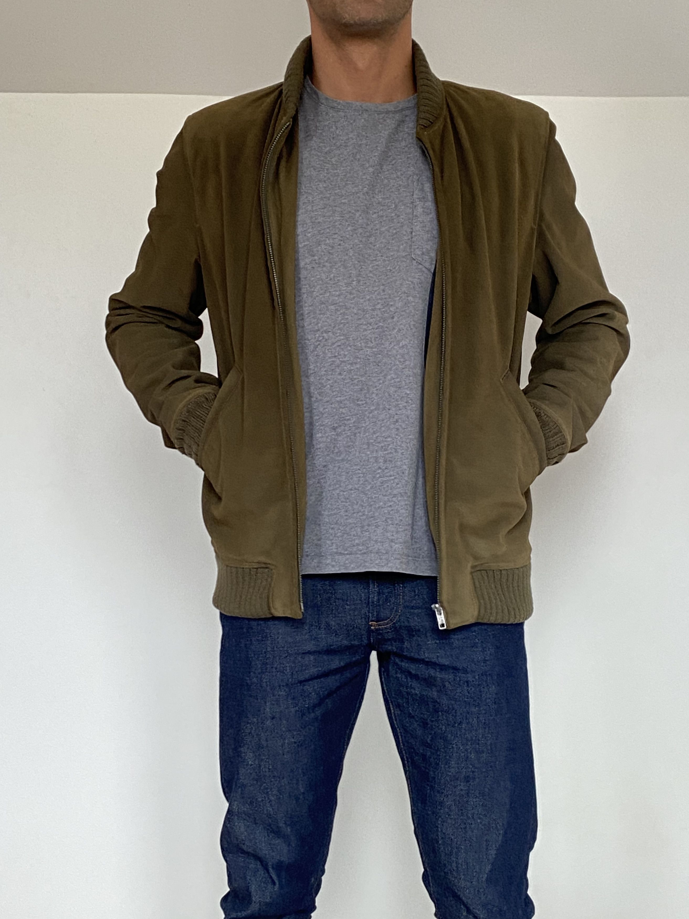 A.P.C. A.P.C. × Louis W. Ferris Calf Suede Bomber Jacket S Size US S / EU 44-46 / 1 - 6 Thumbnail