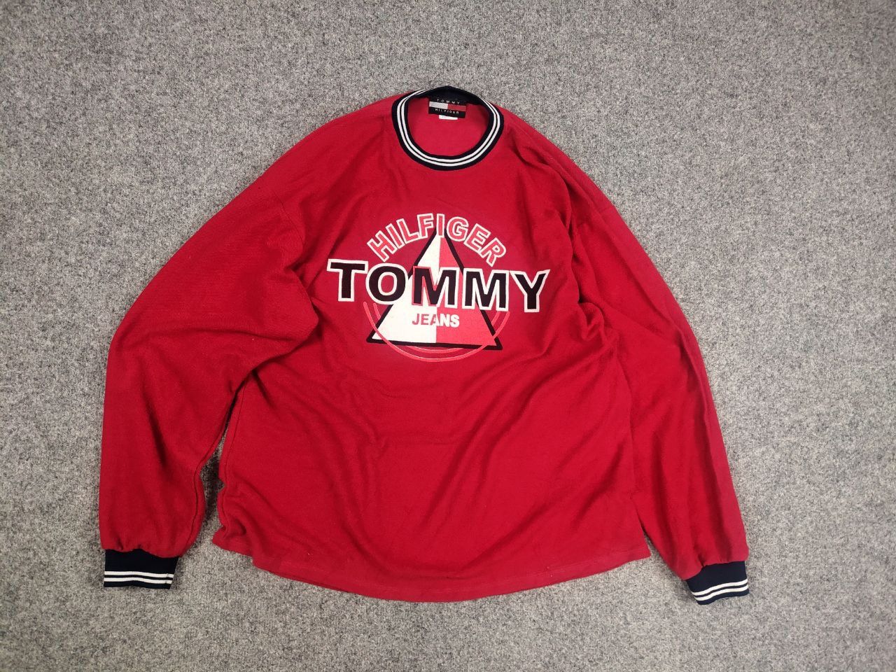 Tommy Hilfiger × Vintage Vintage Tommy Hilfiger Jeans USA Made Oversized Long Sleeve Size US XL / EU 56 / 4 - 8 Thumbnail