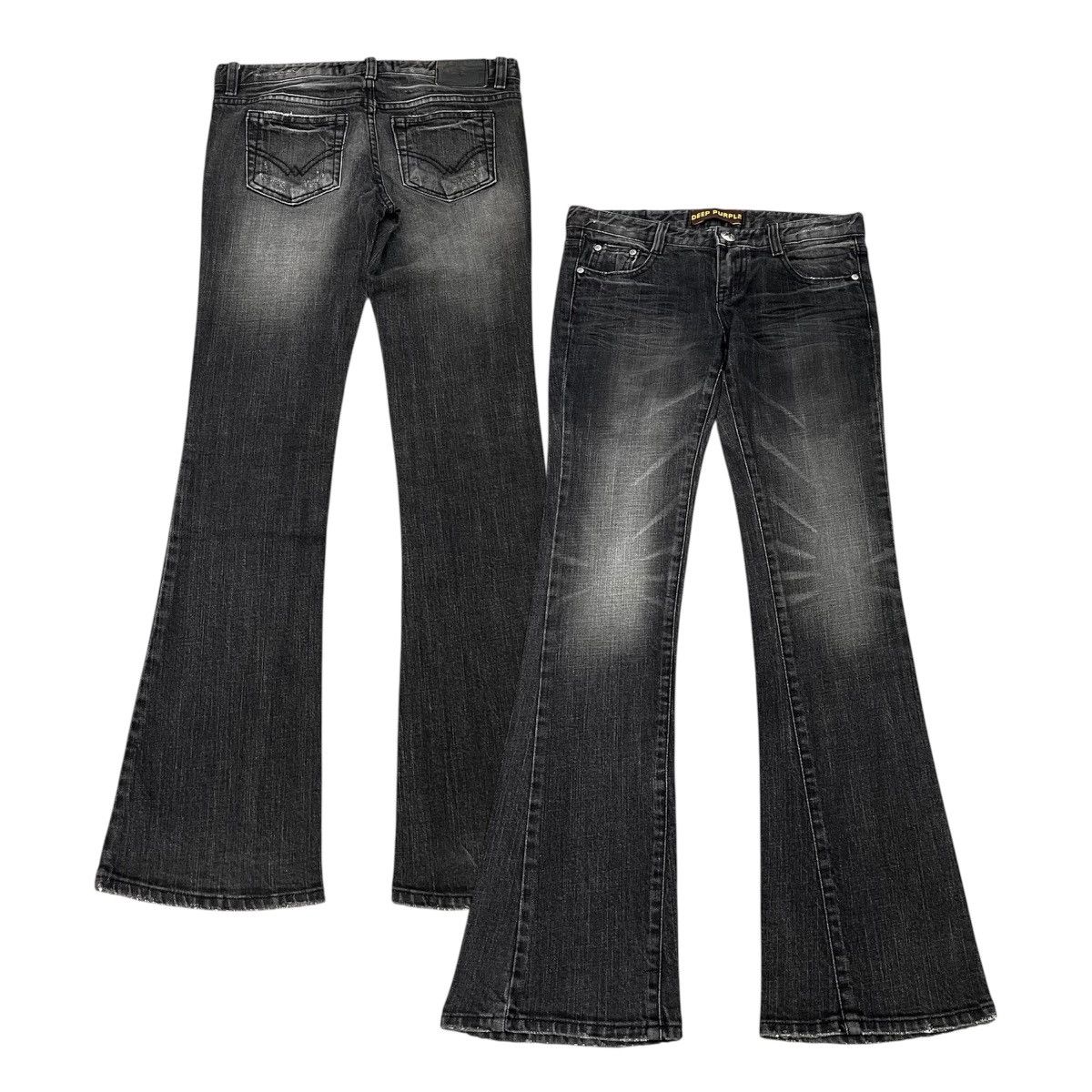 14th Addiction Deep Purple Flared Denim Pant Ifsix Lgb Style Size US 28 / EU 44 - 1 Thumbnail