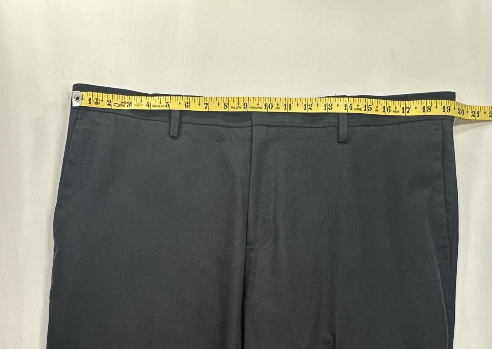 Banana Republic Banana Republic Slim Flat Front Dress Pants Black Mens 38/34 Size US 38 / EU 54 - 3 Thumbnail
