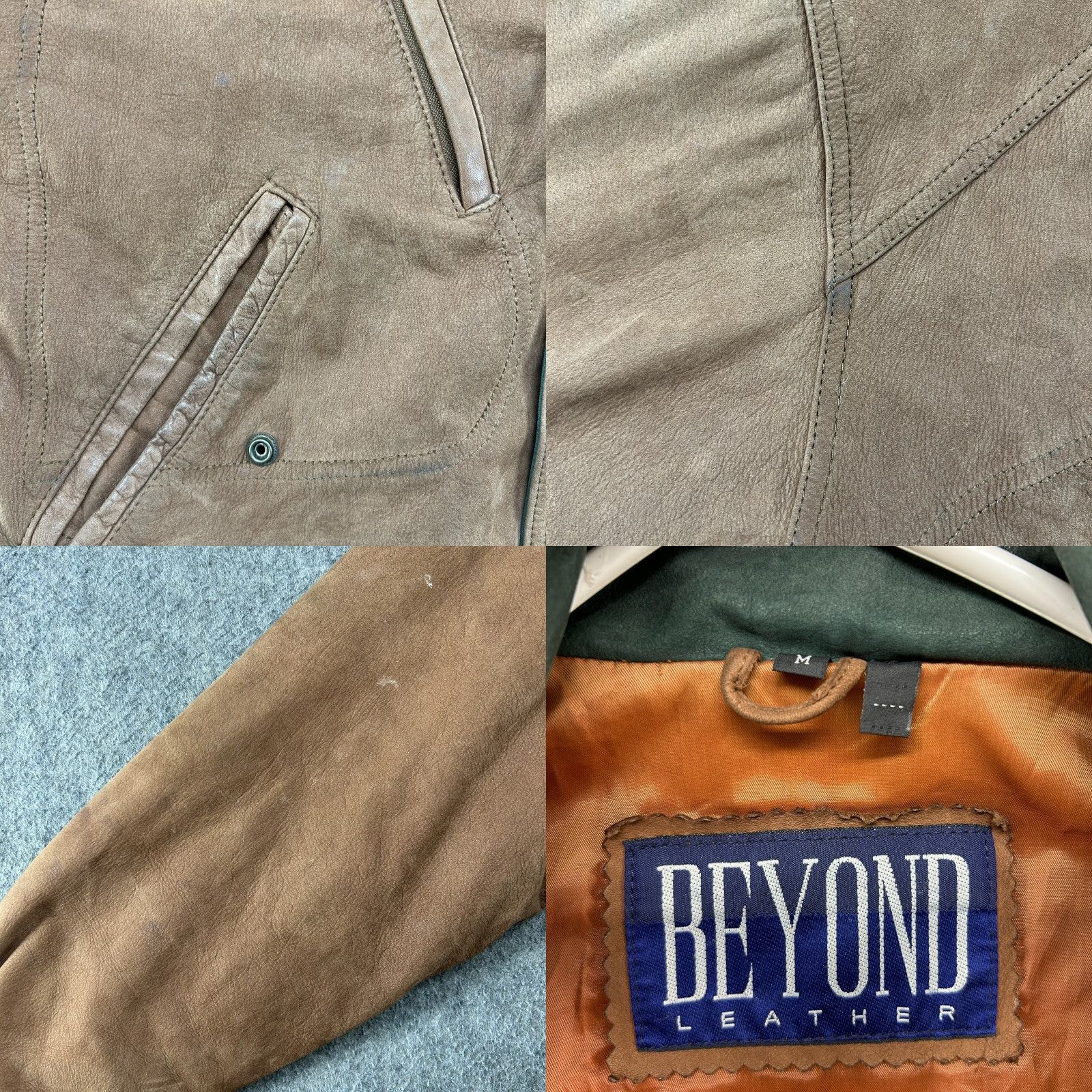 Vintage VINTAGE Beyond Leather Jacket Mens M Brown Bomber Genuine Flight Aviator 90s Casual Zip Full Zip Lined 80s Western 90s Riding Mens Size US M / EU 48-50 / 2 - 10 Thumbnail