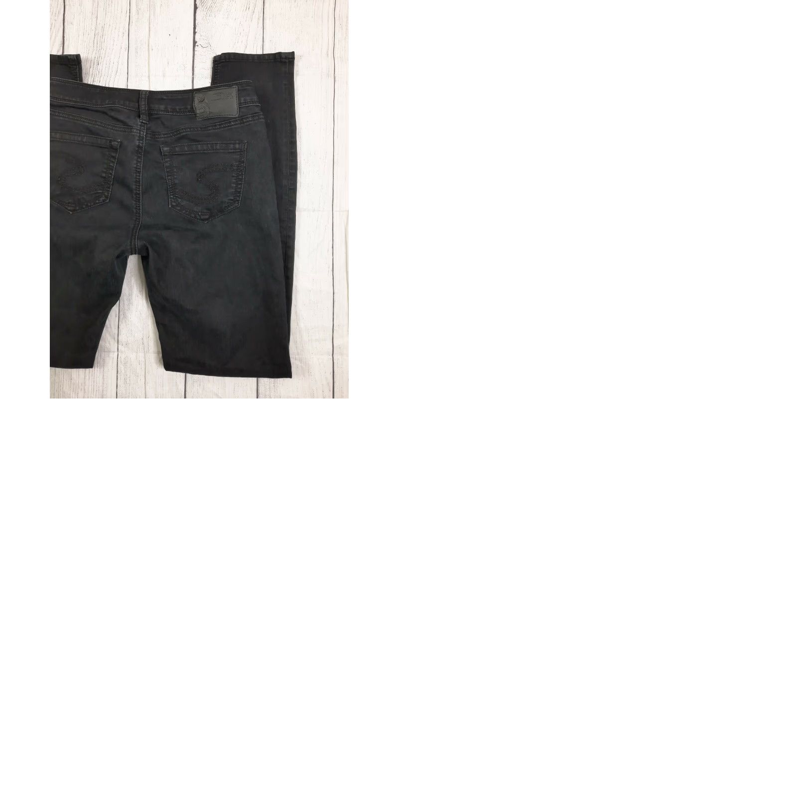 Vintage Silver SukI Jeggings Black Skinny Jeans 28x29 Stretch Denim Low Rise Womens Jeans Size 28" / US 6 / IT 42 - 9 Thumbnail