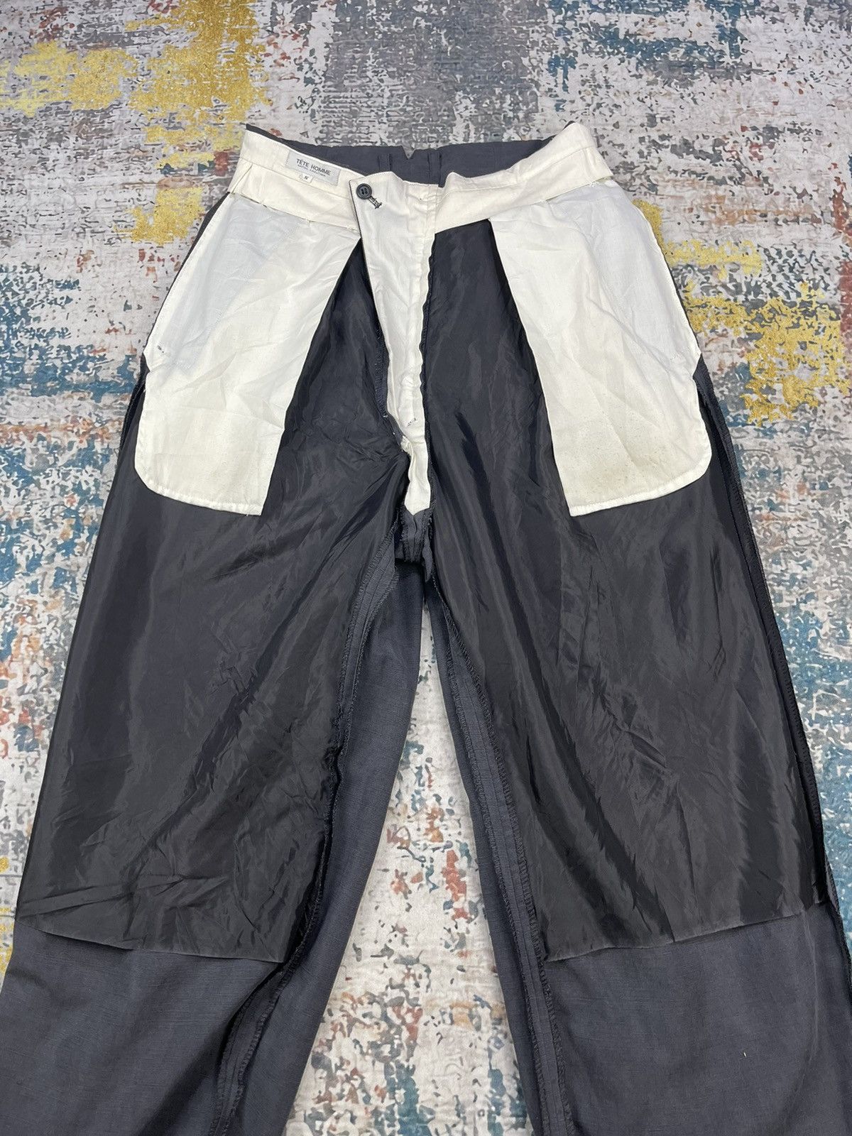 Tete Homme Vintage Tete Homme Katoh Kazutaka Rayon Wide Pants Size US 28 / EU 44 - 9 Thumbnail