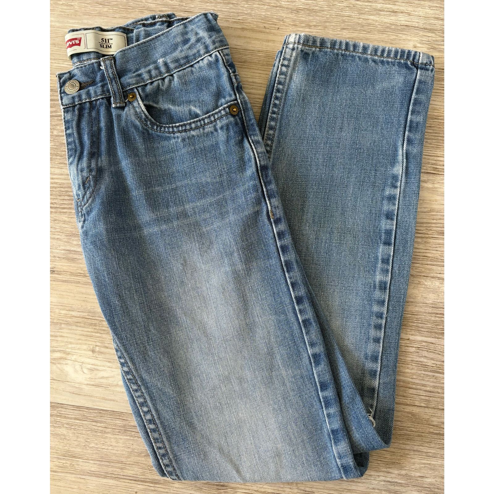 Levi's Levi’s | Distressed Adjustable 511 Slim Denim Jeans | 12R Size 34" / US 12 / IT 48 - 1 Thumbnail