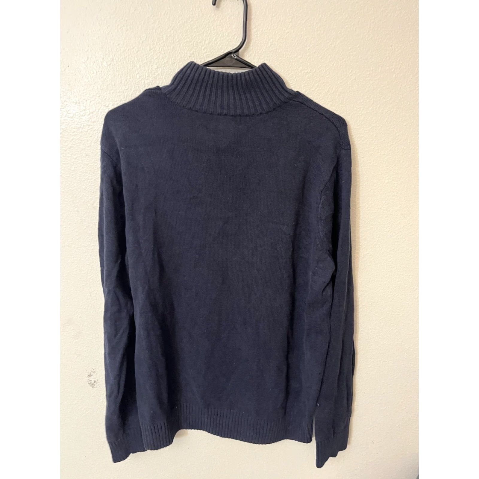 Dockers Dockers Sweater 1/4 Zip Navy Blue 100% Cotton Acrylic Knit Mens Medium VINTAGE? (if appropriate) Size US M / EU 48-50 / 2 - 2 Thumbnail