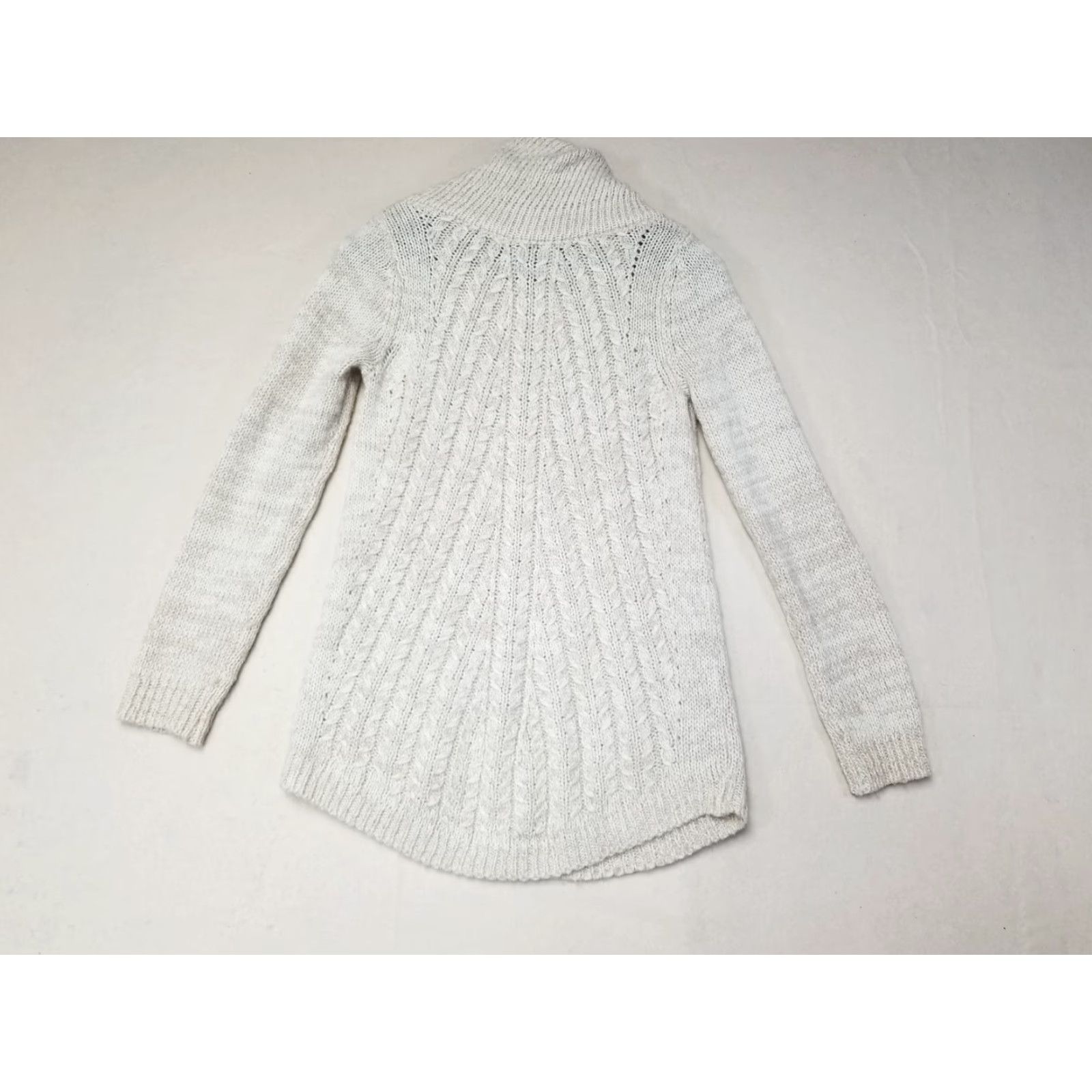 Vintage Guinevere Womens Small Cowl Neck Sweater Wool Mohair Blend Beige Knit Pullover Size S / US 4 / IT 40 - 2 Thumbnail