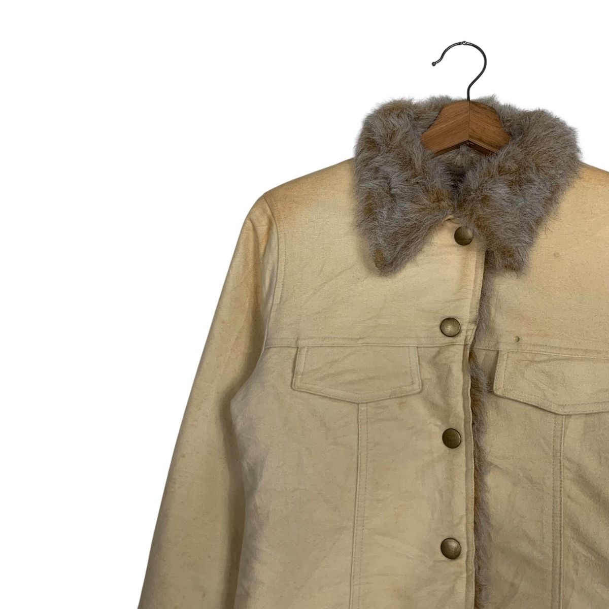 Patrick Cox Vintage PATRICK COX Trashed Rusty Faux Fur Jacket #2749-C124 Size S / US 4 / IT 40 - 3 Thumbnail