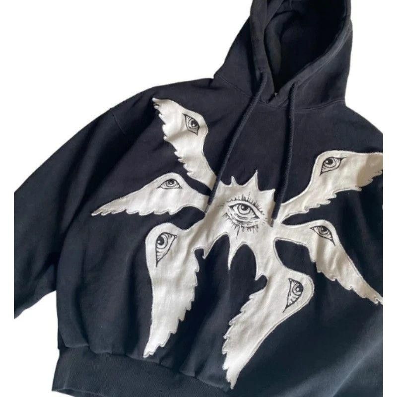 Japanese Brand EYE Graphic Pullover Black Hoodie Size US L / EU 52-54 / 3 - 5 Thumbnail