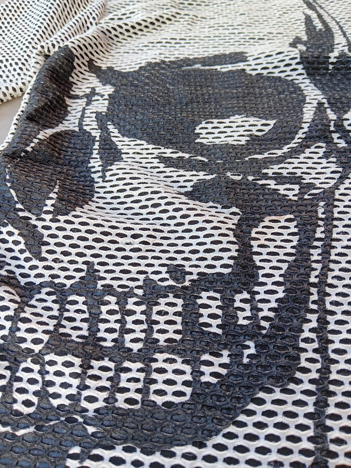 Japanese Brand Sensual PMA big skull pattern double layer mesh tee Size US L / EU 52-54 / 3 - 3 Thumbnail