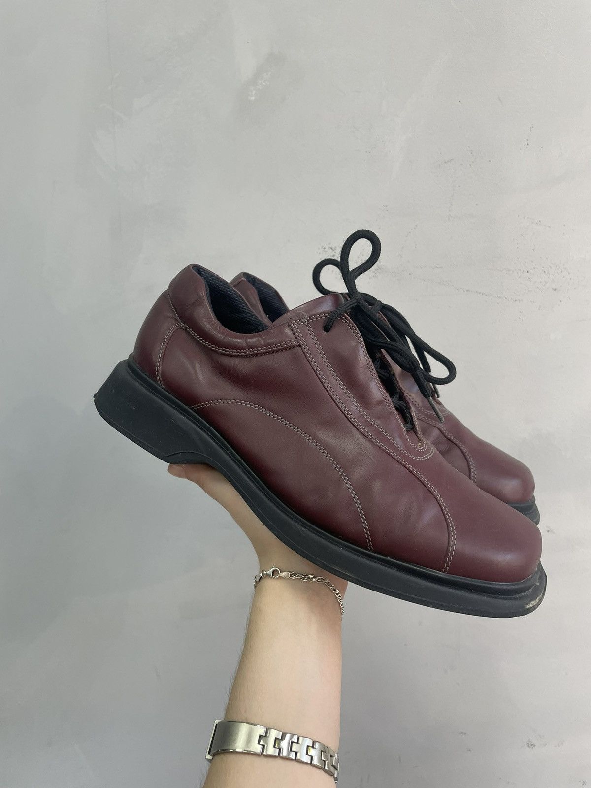 If Six Was Nine Platform red leather new rock style retro 90s hype y2k Size US 11 / EU 44 - 1 Thumbnail