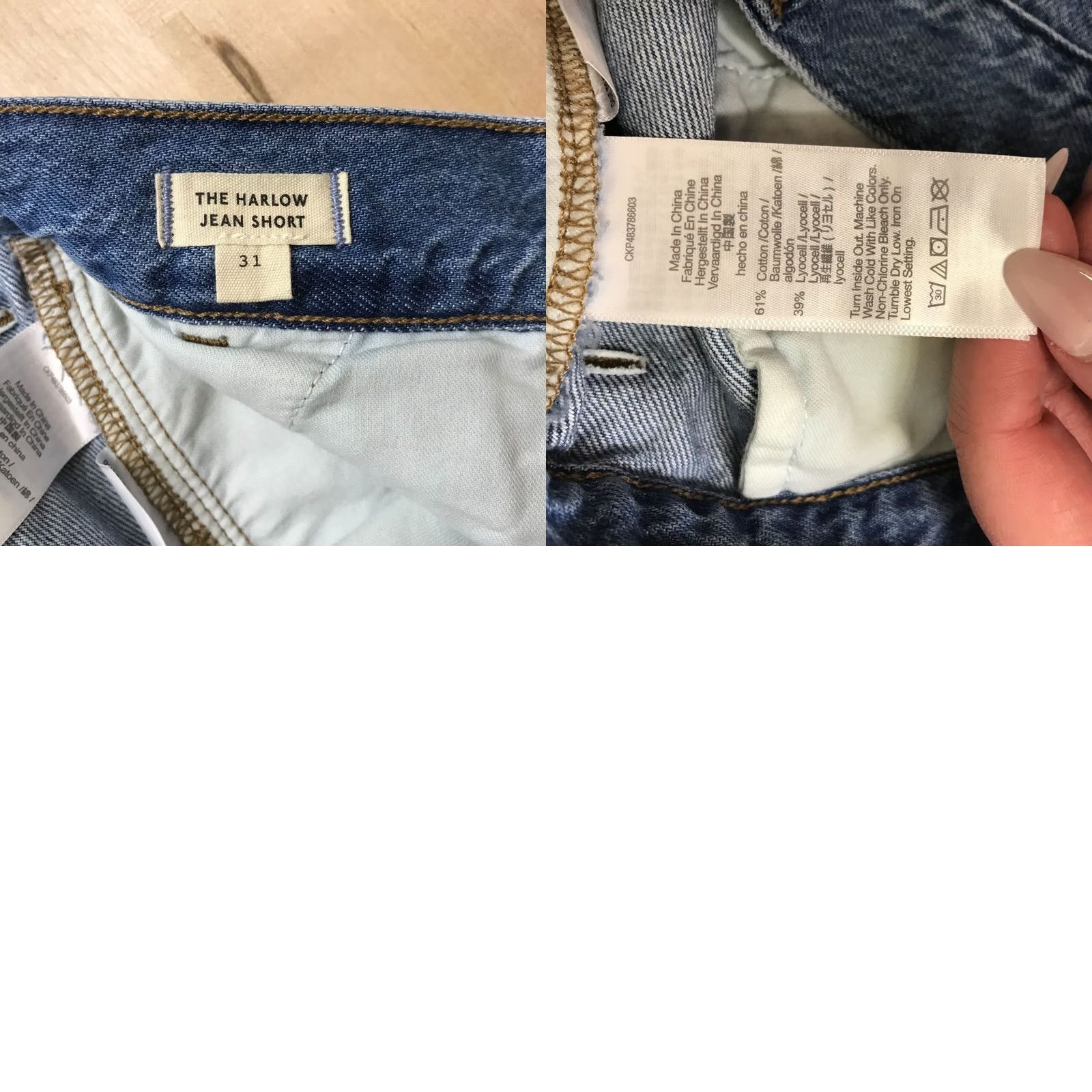 Madewell MADEWELL Women's 31 JEAN SHORT BLUE Size 24" / US 00 / IT 34 - 8 Thumbnail