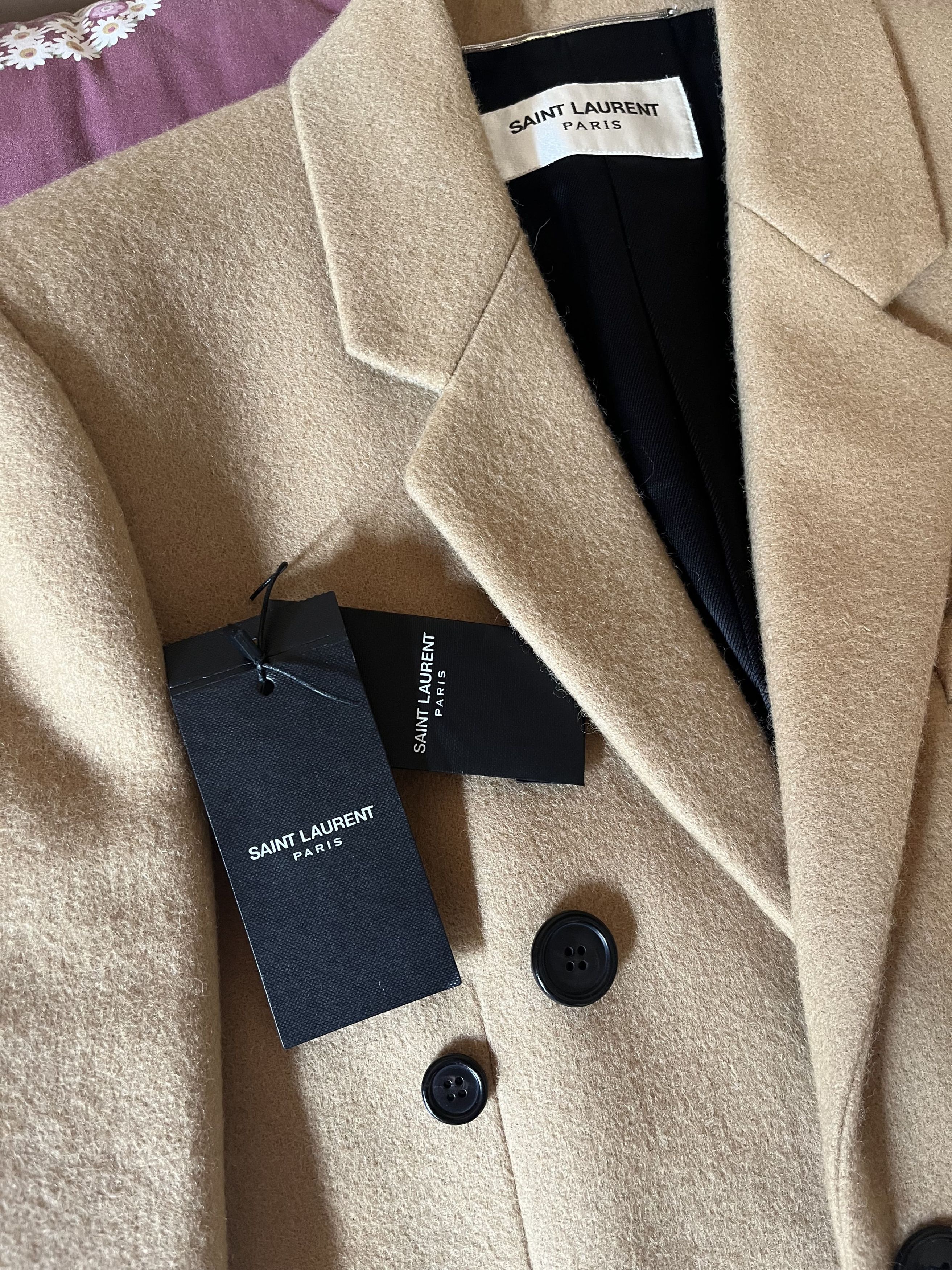 Saint Laurent Paris Saint Laurent 2020 Chesterfield Coat Feutre Sable Beige sz48 Size US M / EU 48-50 / 2 - 8 Thumbnail