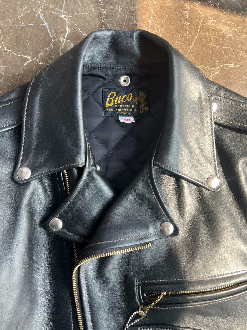 The Real McCoy's The Real McCoy's Classic Diagonal Pull Biker Leather Jacket Size US L / EU 52-54 / 3 - 3 Thumbnail