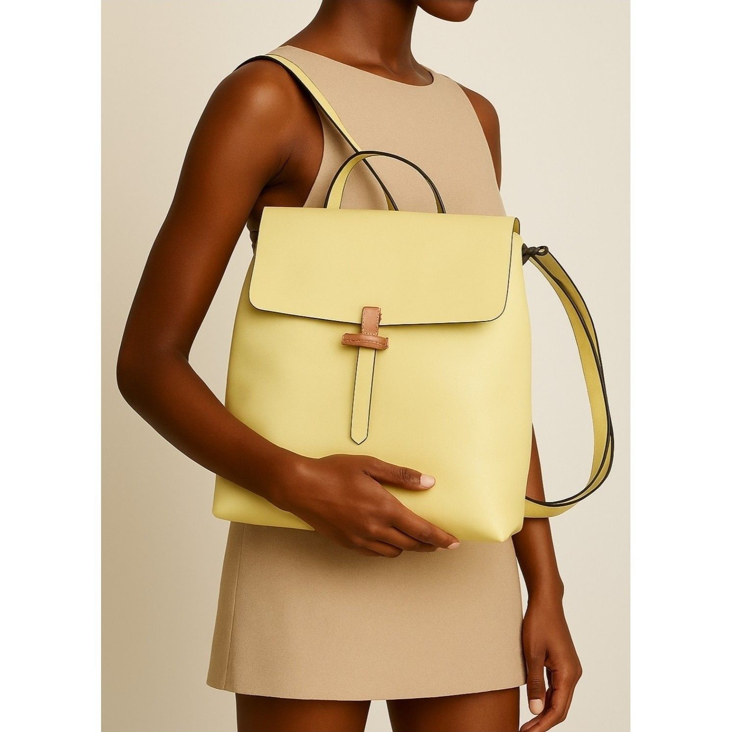 Other GAG BACKPACK PERA Leather Creamy lemon hue Size ONE SIZE - 2 Thumbnail