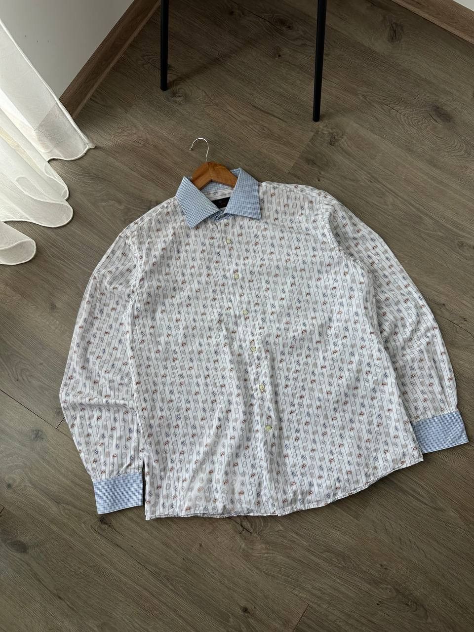 Etro Vintage Etro Milano White Mens Monogram Shirt Size US M / EU 48-50 / 2 - 6 Thumbnail