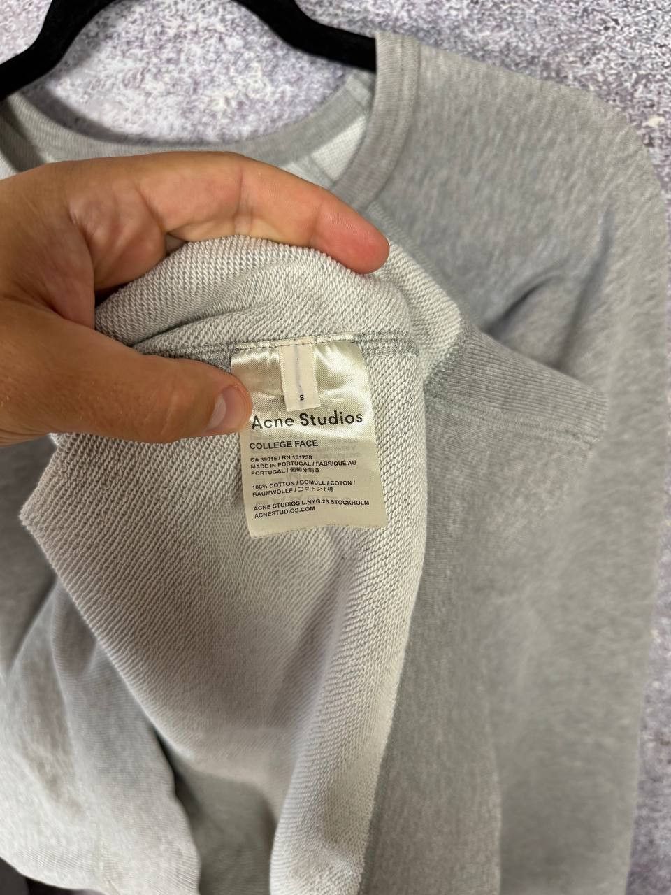 Acne Studios Acne Studios crewneck Grey College Face Base Sweatshirt S sz Size US S / EU 44-46 / 1 - 9 Thumbnail