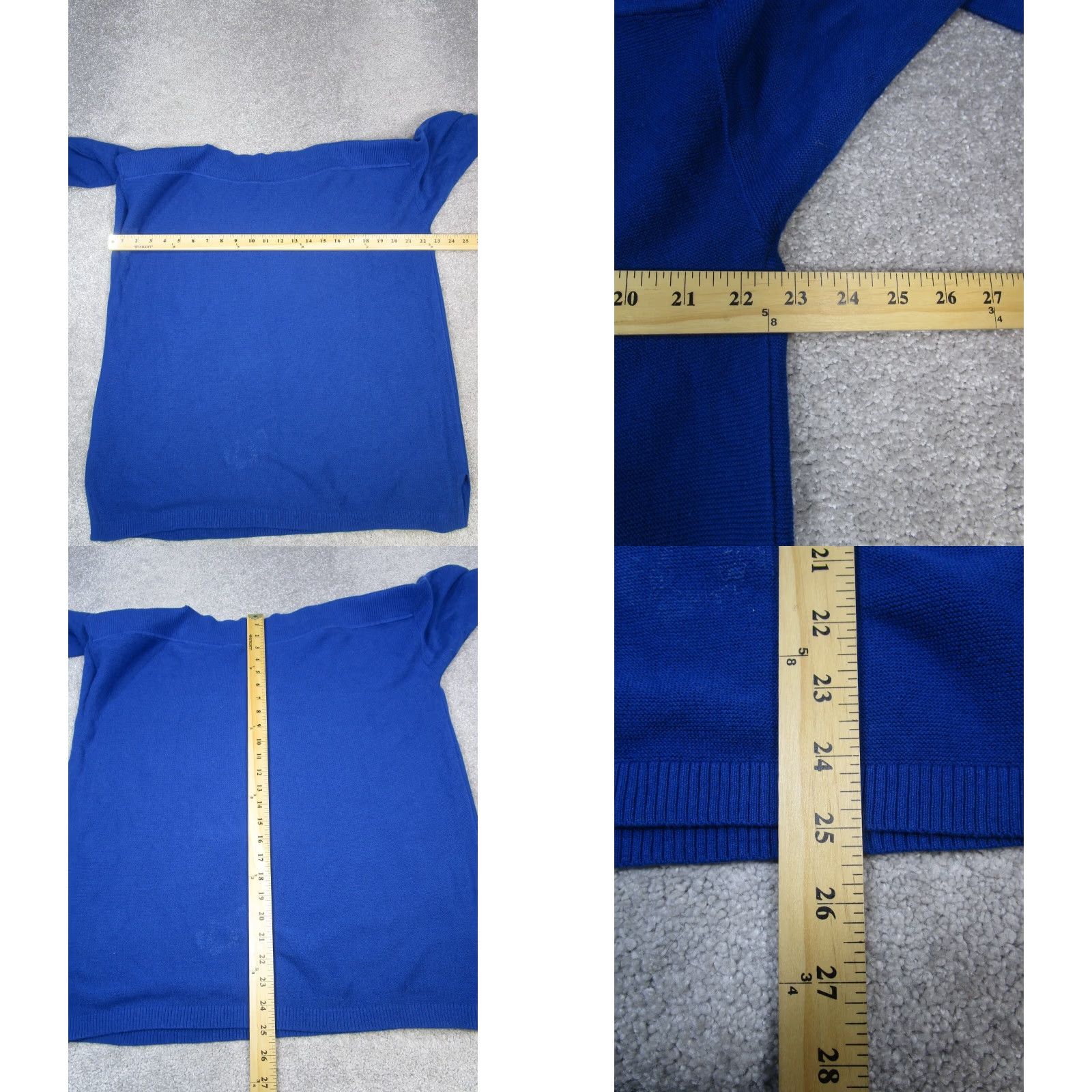 J. Jill VINTAGE J. Jill Sweater Womens Medium Blue Cotton Pullover Boat Neck 3/4 Sleeve Size M / US 6-8 / IT 42-44 - 8 Thumbnail