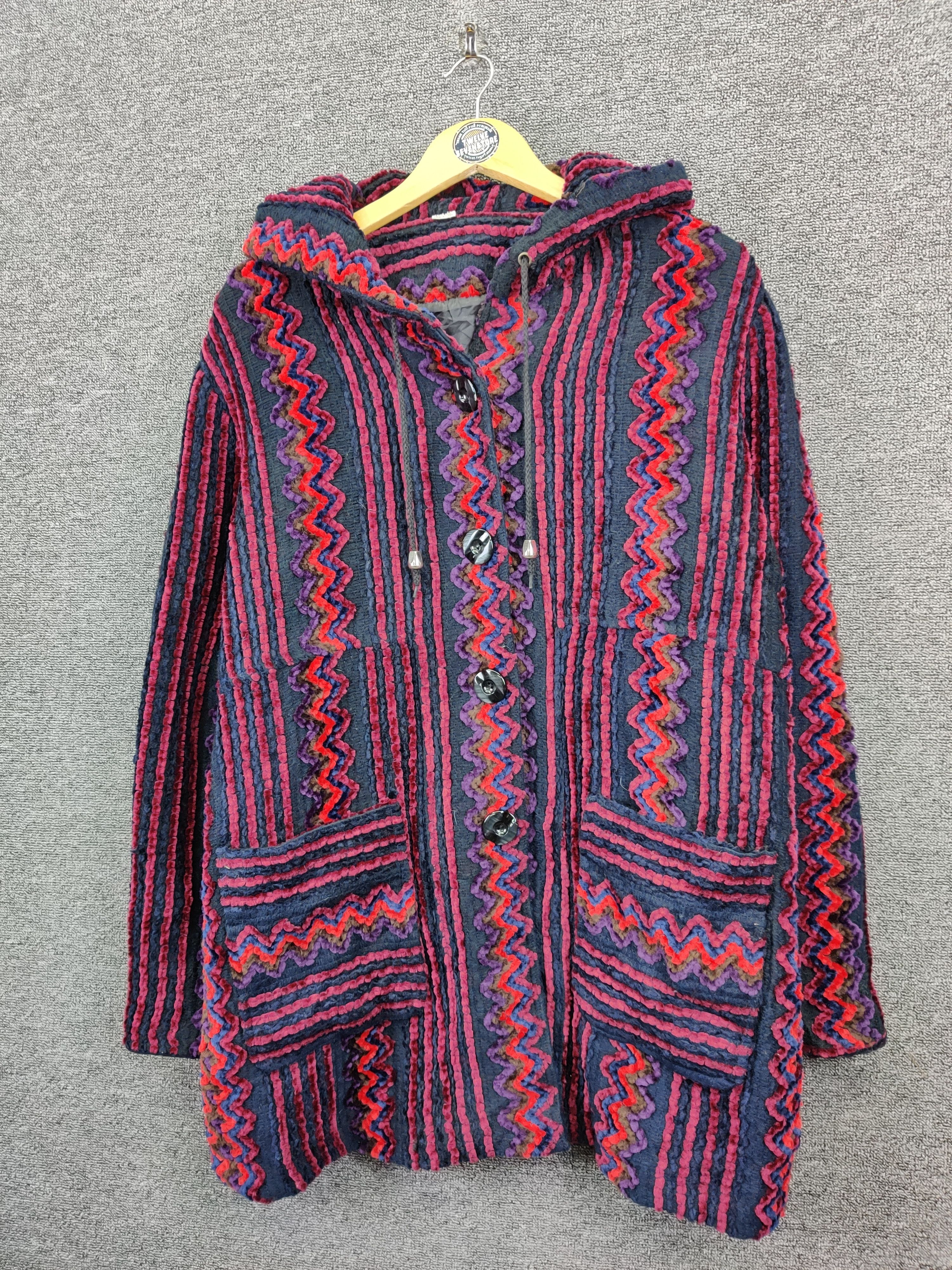 Vintage Vintage Unbrand Mexican Baja Heavy Hoodie Jacket Size US L / EU 52-54 / 3 - 2 Thumbnail