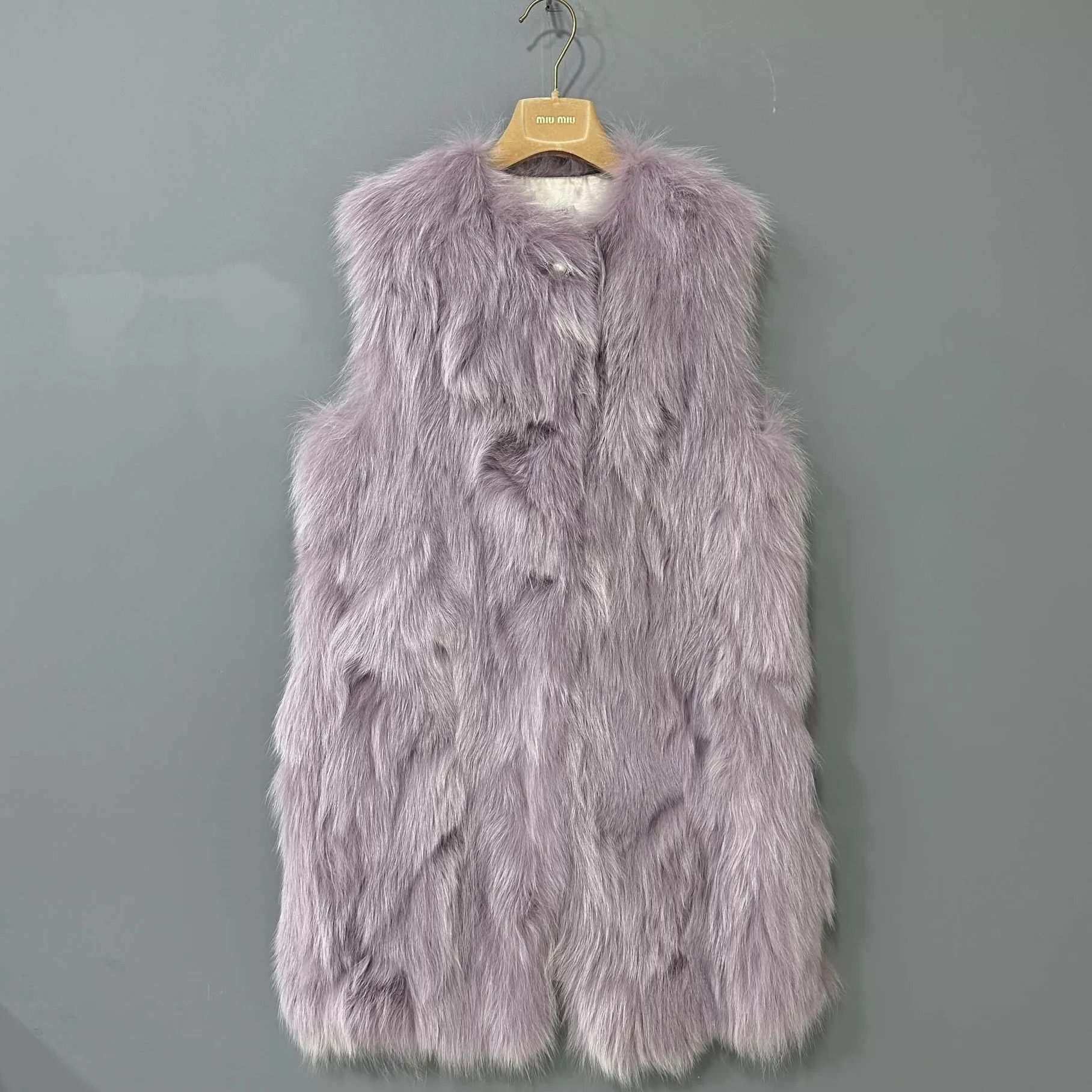 Miu Miu MIU MIU pink fox fur vest Size S / US 4 / IT 40 - 1 Thumbnail