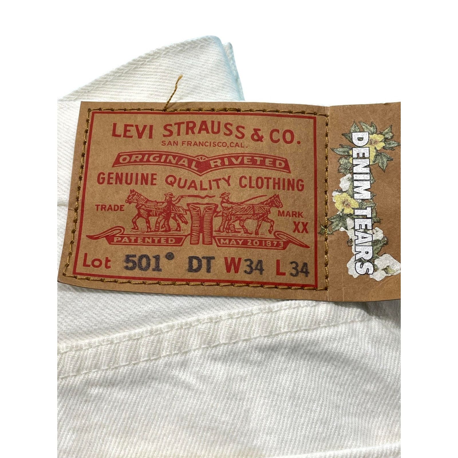 DENIM TEARS Denim Tears Cotton Wreath Jean White Size US 34 / EU 50 - 2 Thumbnail