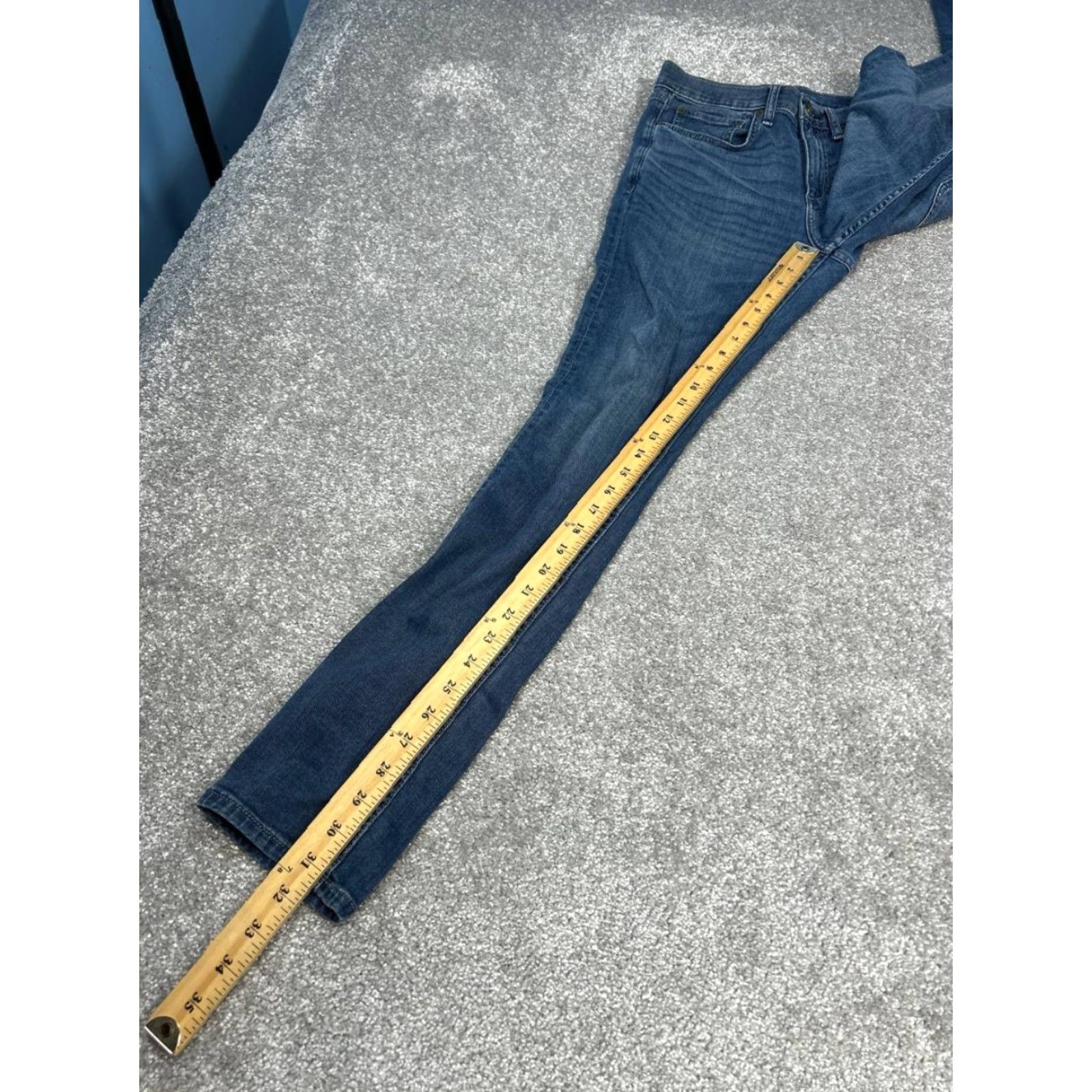 Rag & Bone rag & bone Standard Fit 1 Skinny Jeans Men 30 Blue Cotton Mid Rise Tapered 30x31 Denim Jeans Skinny Mens Blue 90s City Preppy Size US 30 / EU 46 - 5 Thumbnail