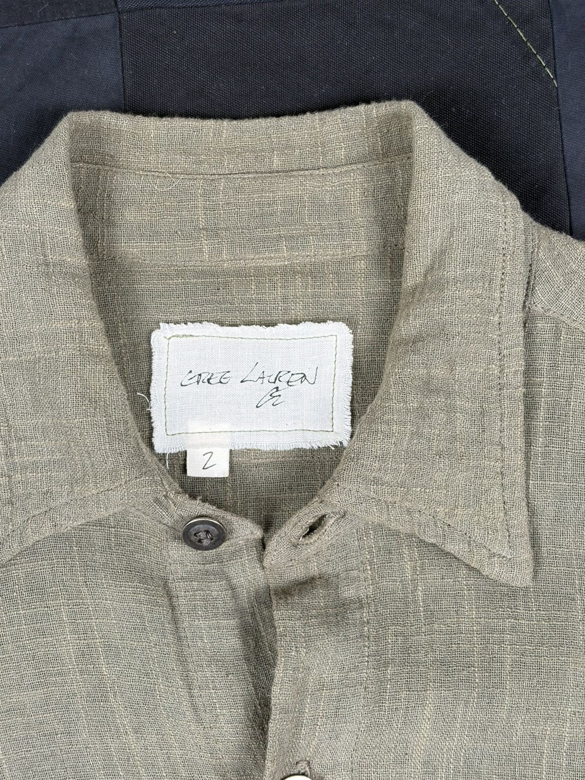 Greg Lauren Linen Short Sleeve Studio Shirt Size US M / EU 48-50 / 2 - 2 Thumbnail