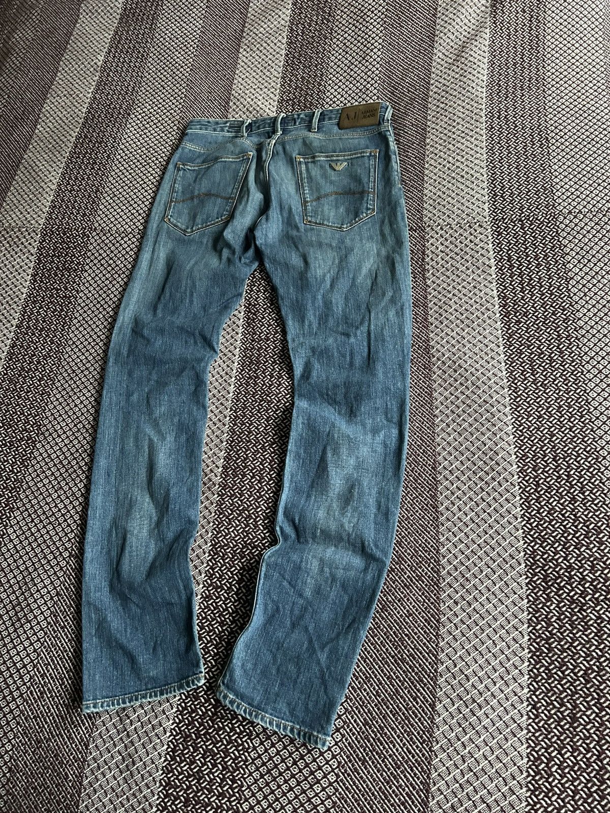 Armani Vintage Armani Jeans Denim Pants Solid Metal Logo Size 30 Size US 30 / EU 46 - 2 Thumbnail