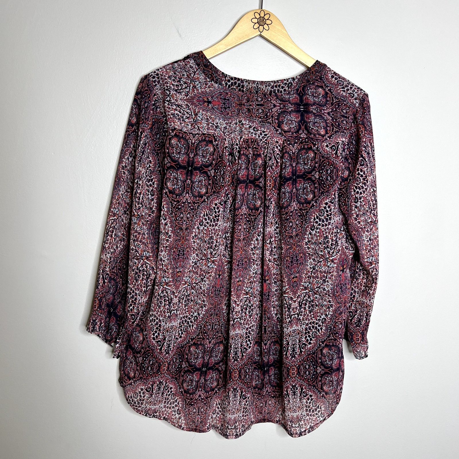 St. Johns Bay St John's Bay Patterned Peasant Top Size XL / US 12-14 / IT 48-50 - 5 Thumbnail