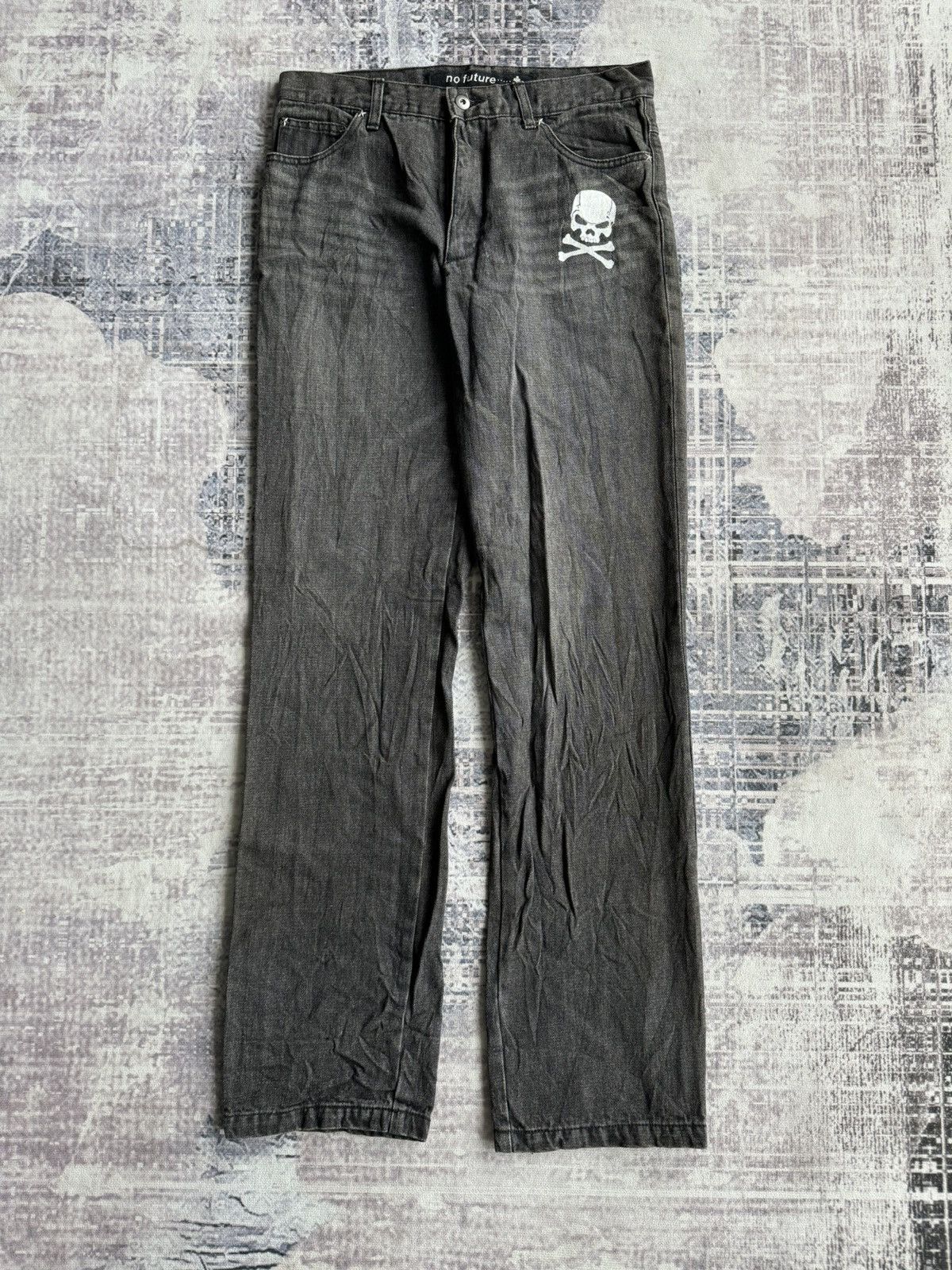 No Future No Future Skull Punk Riot Poem Denim Pants / ifsixwasnine Size US 31 - 2 Thumbnail