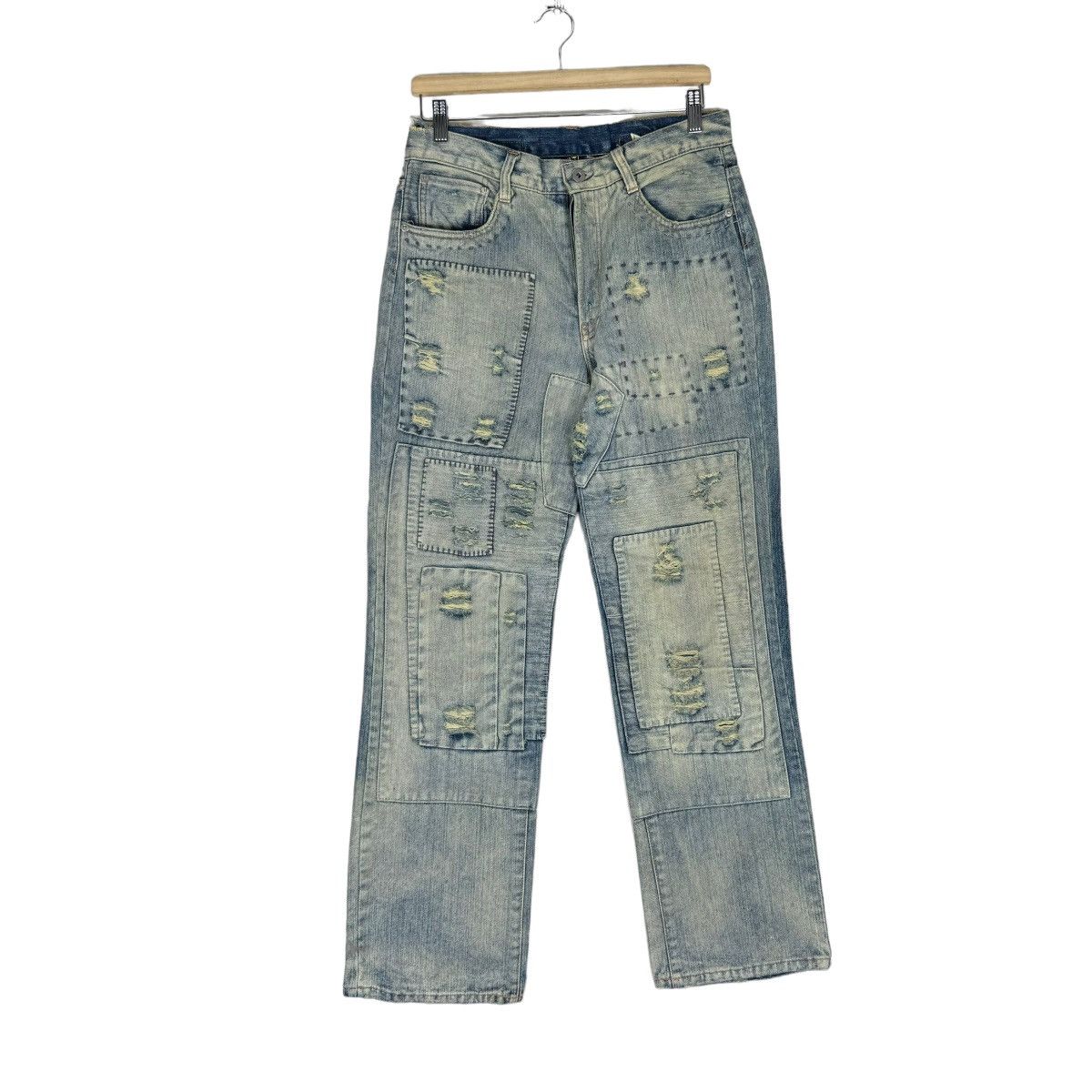 Japanese Brand ❄️TTU JAPAN PATCHWORK BORO DENIM DISTRESSED LIKE KAPITAL Size US 30 / EU 46 - 2 Thumbnail