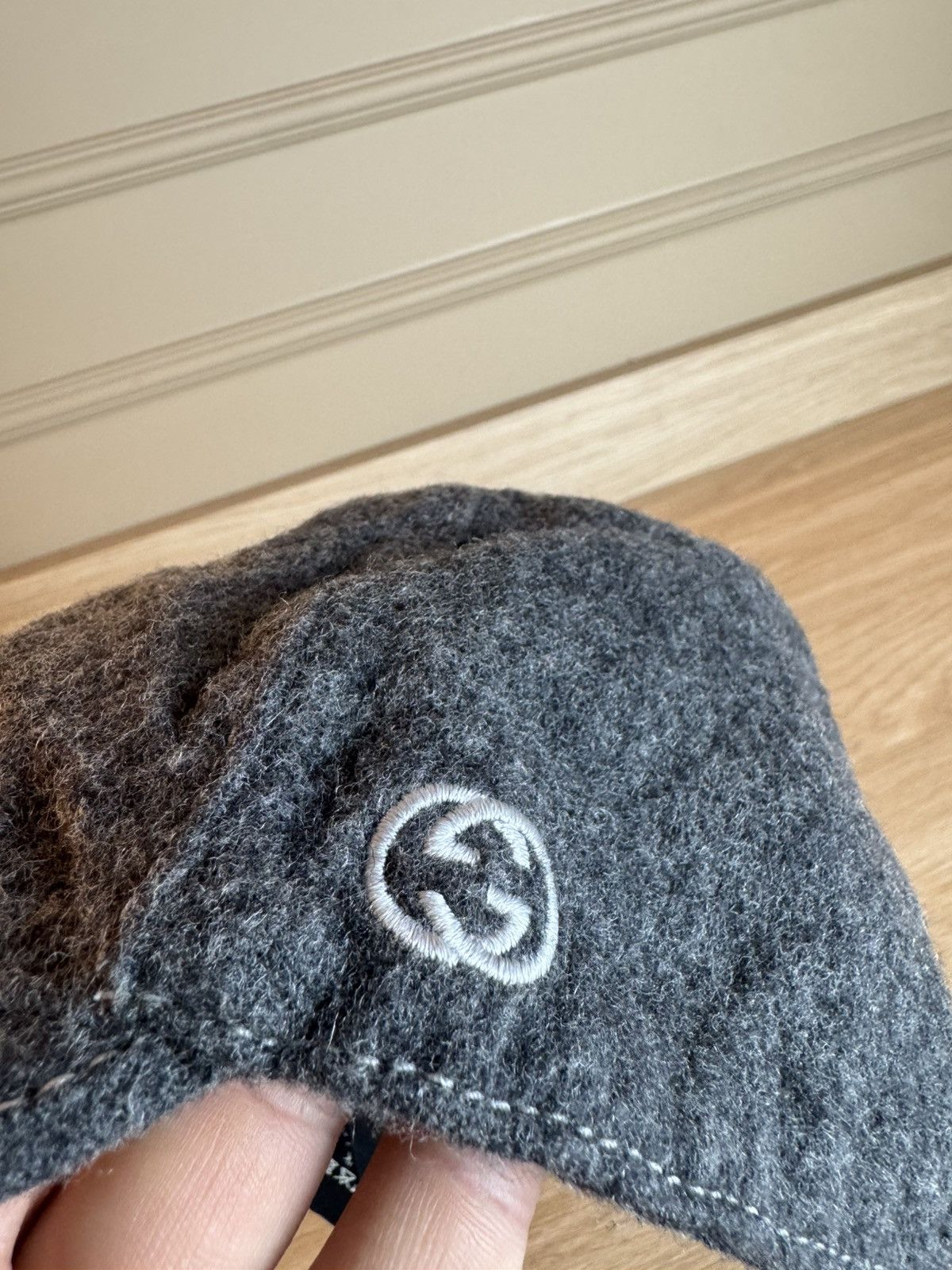 Gucci Authentic GUCCI Grey Wool Baseball Hats size M/58 Size ONE SIZE - 4 Thumbnail