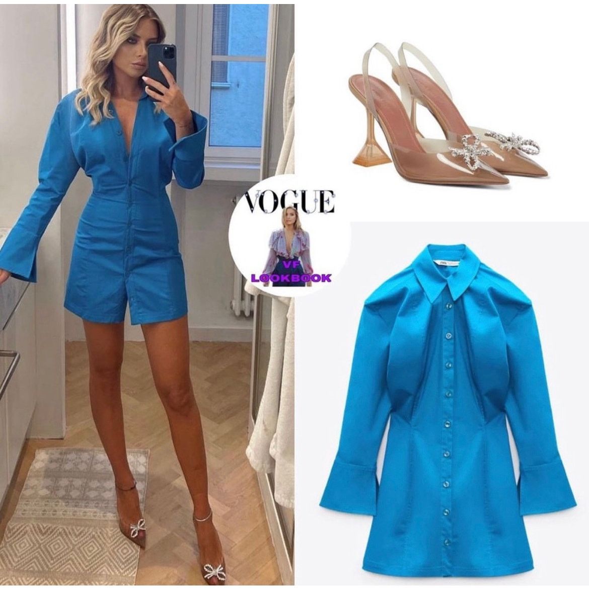 Zara ZARA BLOGGER FAVORITE COTTON SHIRT DRESS Size M / US 6-8 / IT 42-44 - 5 Thumbnail