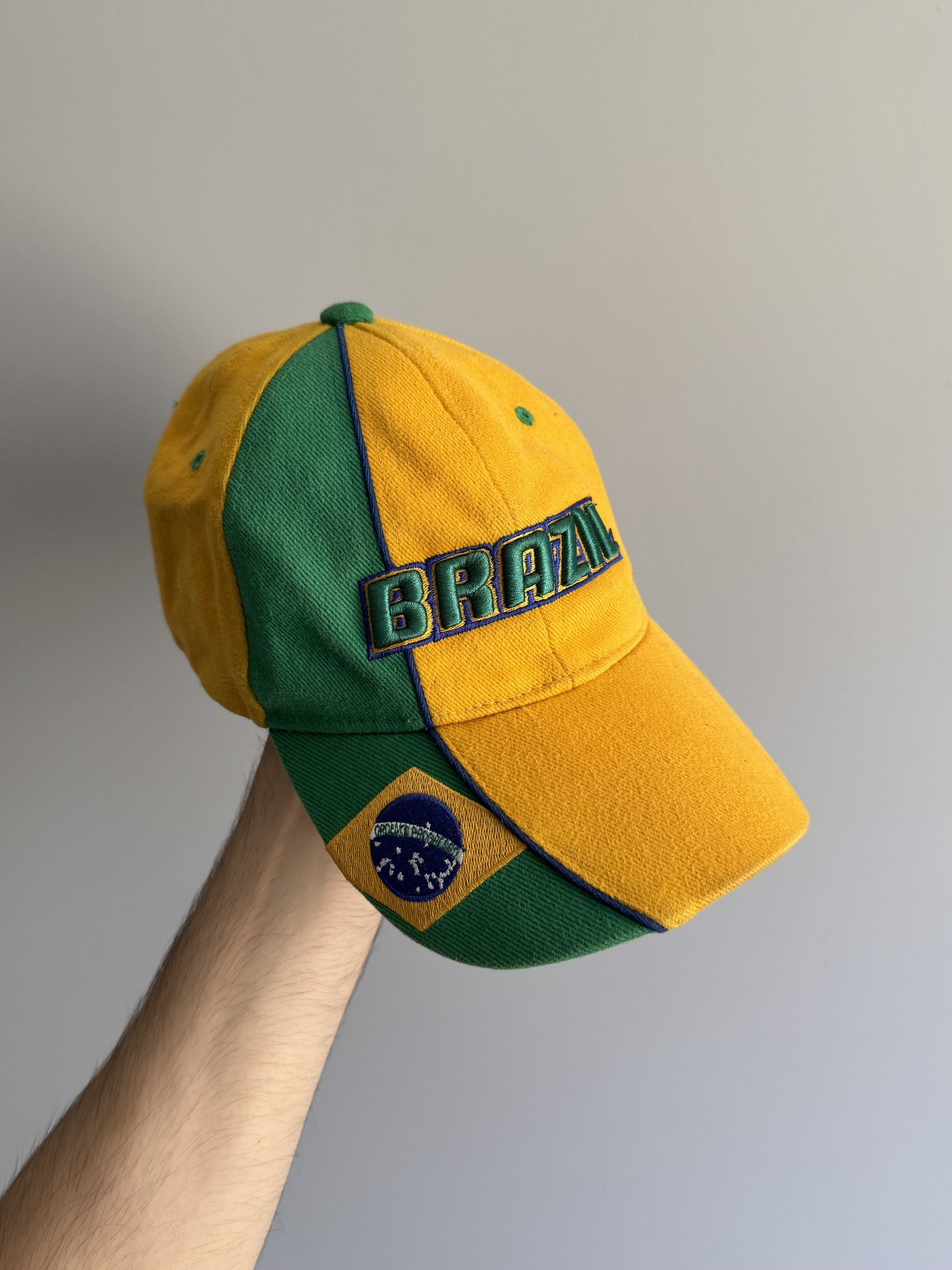 Nike Vintage Brazil Bloke Football Strapback Hat Cap Size ONE SIZE - 7 Thumbnail